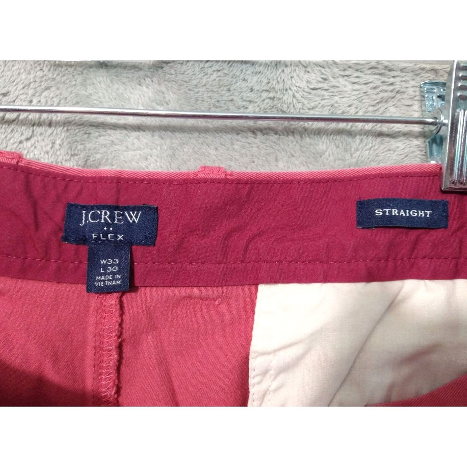 J.Crew J.CREW Pants Mens 33x30 Pink Chino Flex Straight Leg Casual Stretch Preppy Shirt? Size US 33 - 7 Thumbnail
