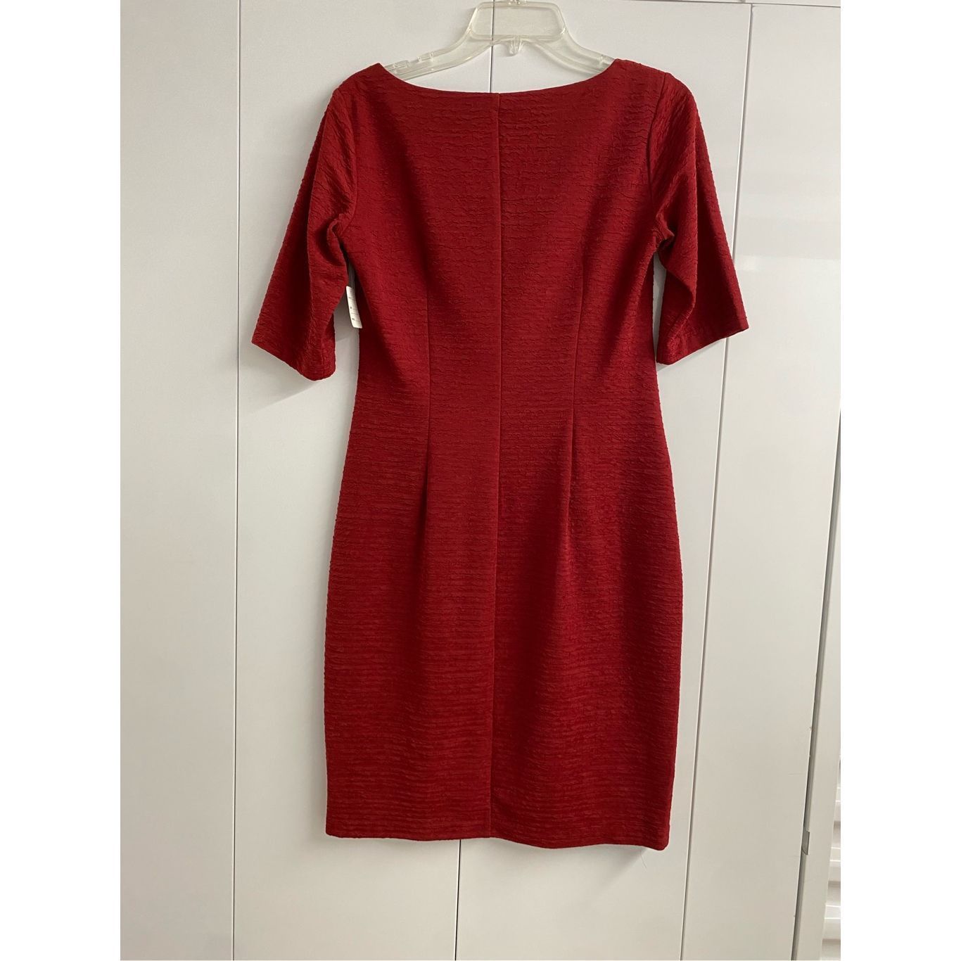 Timex London Times Red Cocktail Dress Tiered Ruffle Formal Holiday Size L / US 10 / IT 46 - 4 Thumbnail