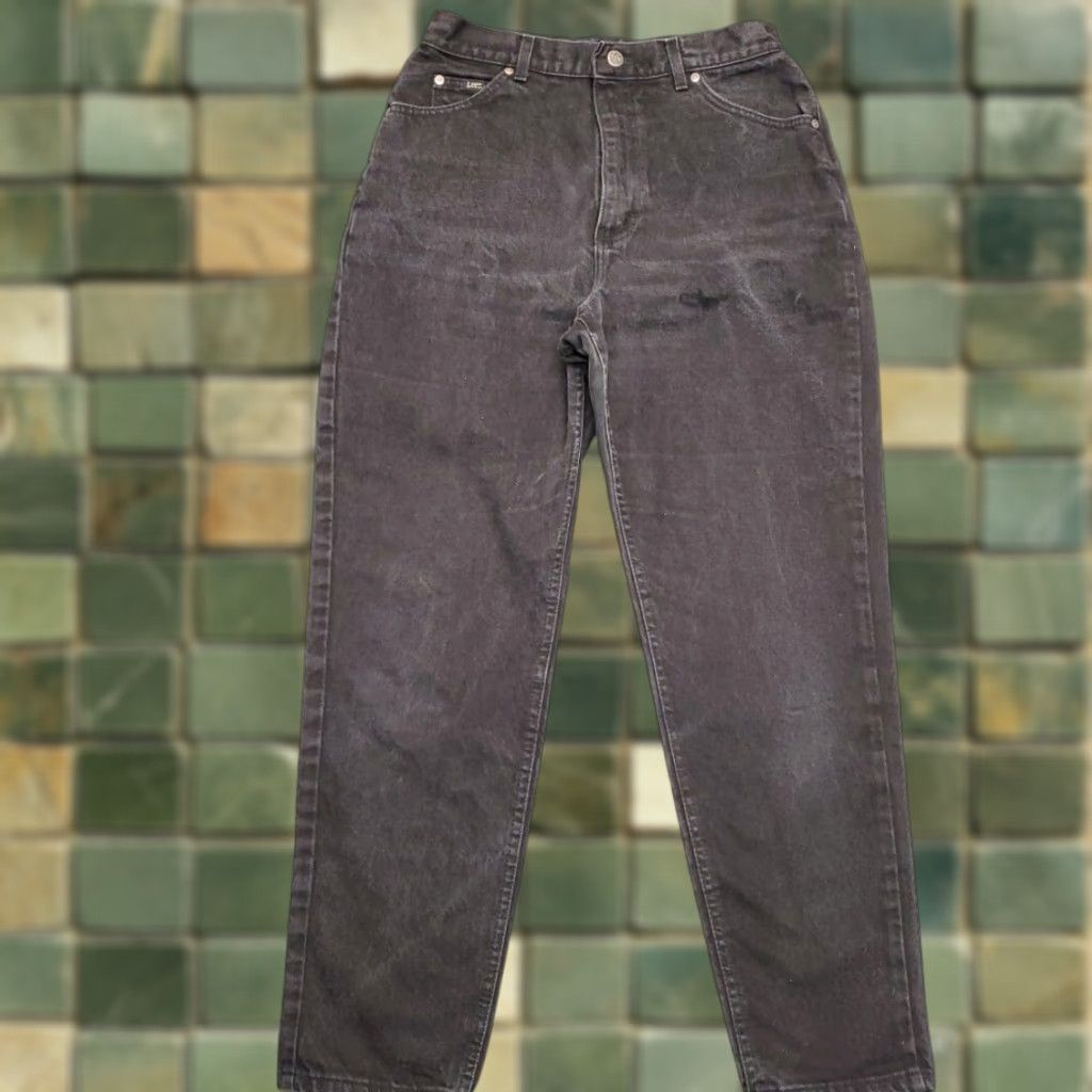 Lee VTG Lee Jeans Womens 14 Black Denim High Rise Tapered 28x29 Y2K Made in USA Jeans Mens? Size 36" / US 14 / IT 50 - 1 Thumbnail