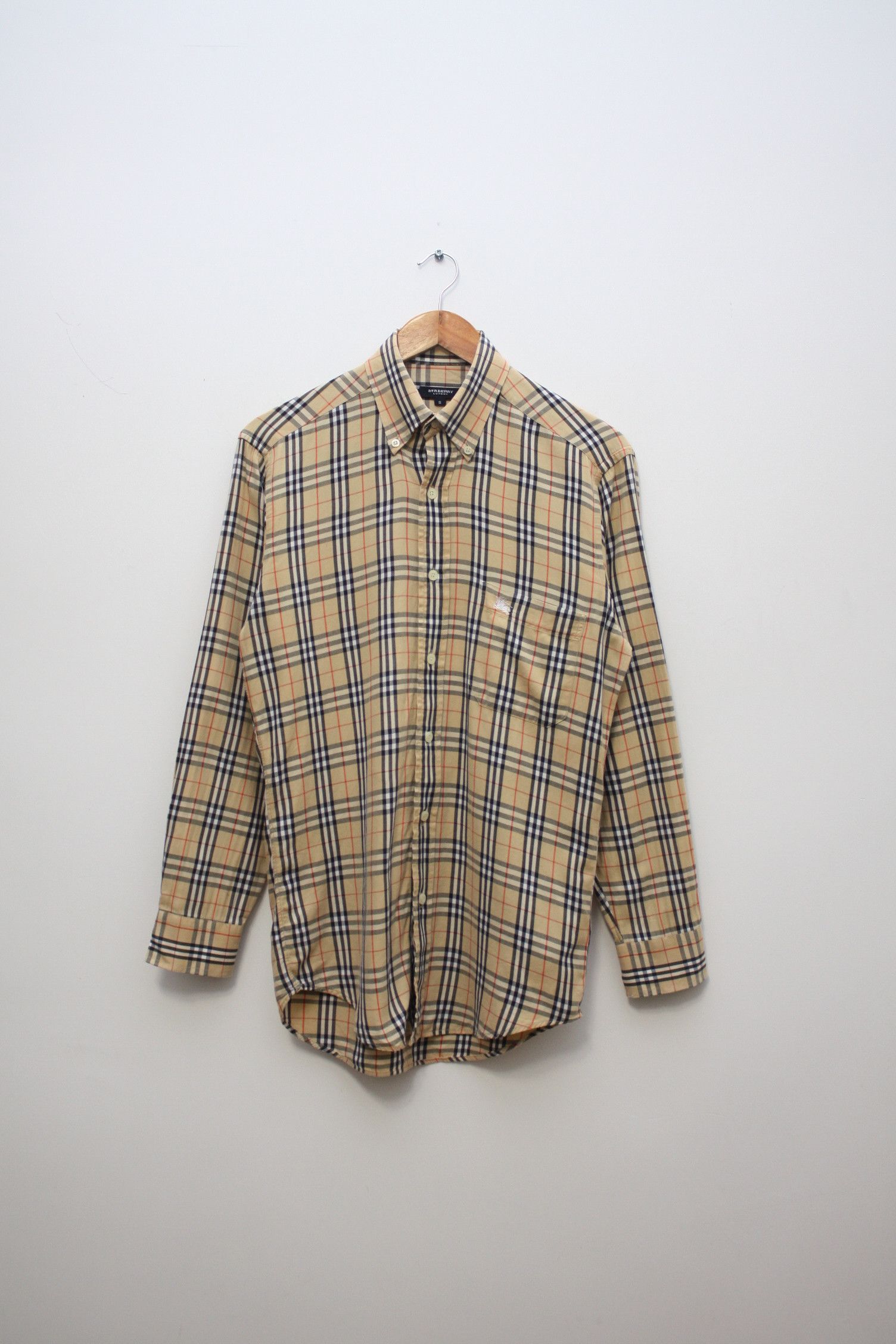 Burberry Burberry Nova Check Beige Longsleeve Shirt Men's S Size US S / EU 44-46 / 1 - 2 Thumbnail