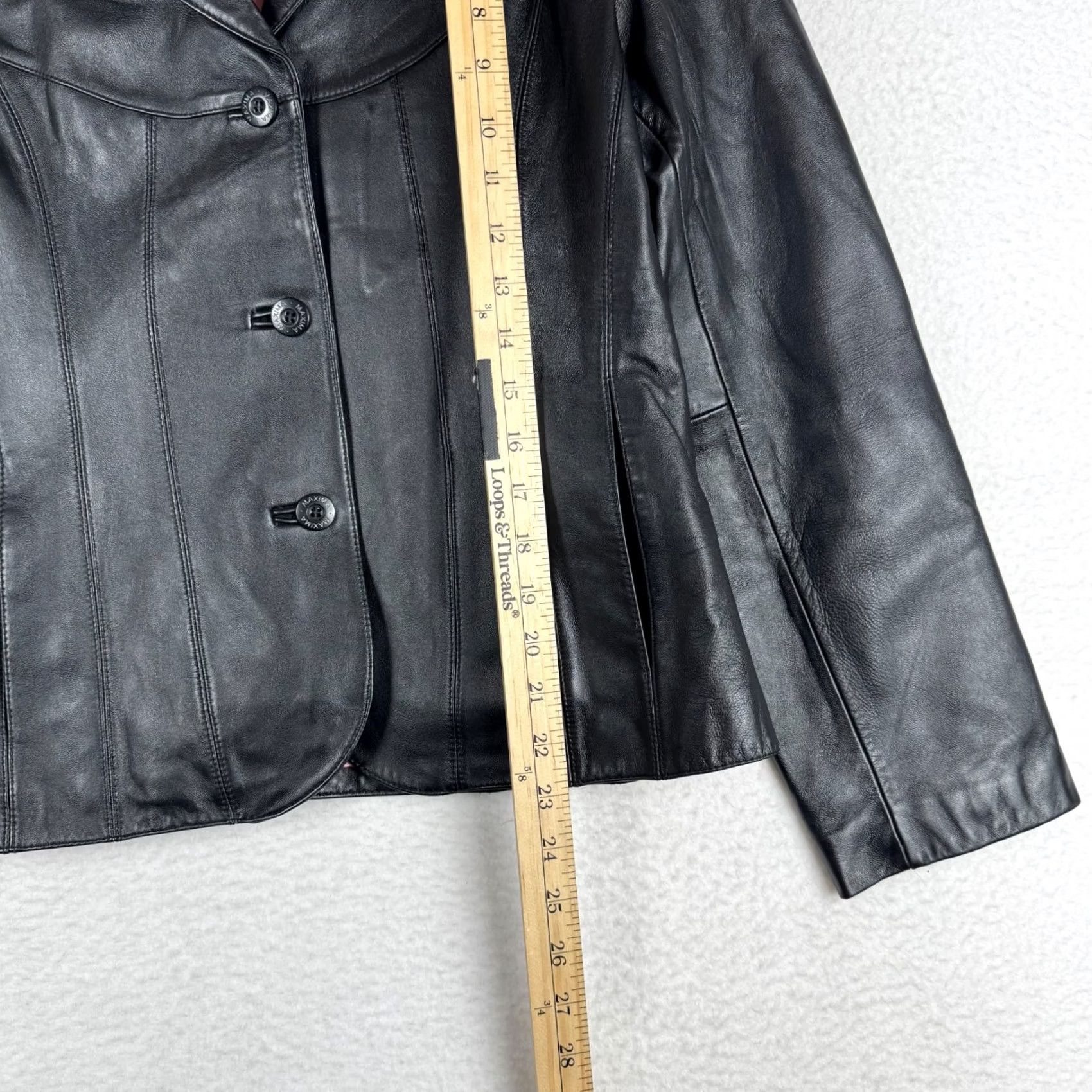 Vintage VINTAGE Wilsons Leather Coat Womens L Black Leather Mid-Length 90s Satin Pink Liner Regular Coat Mens Womens Girls Size L / US 10 / IT 46 - 6 Thumbnail
