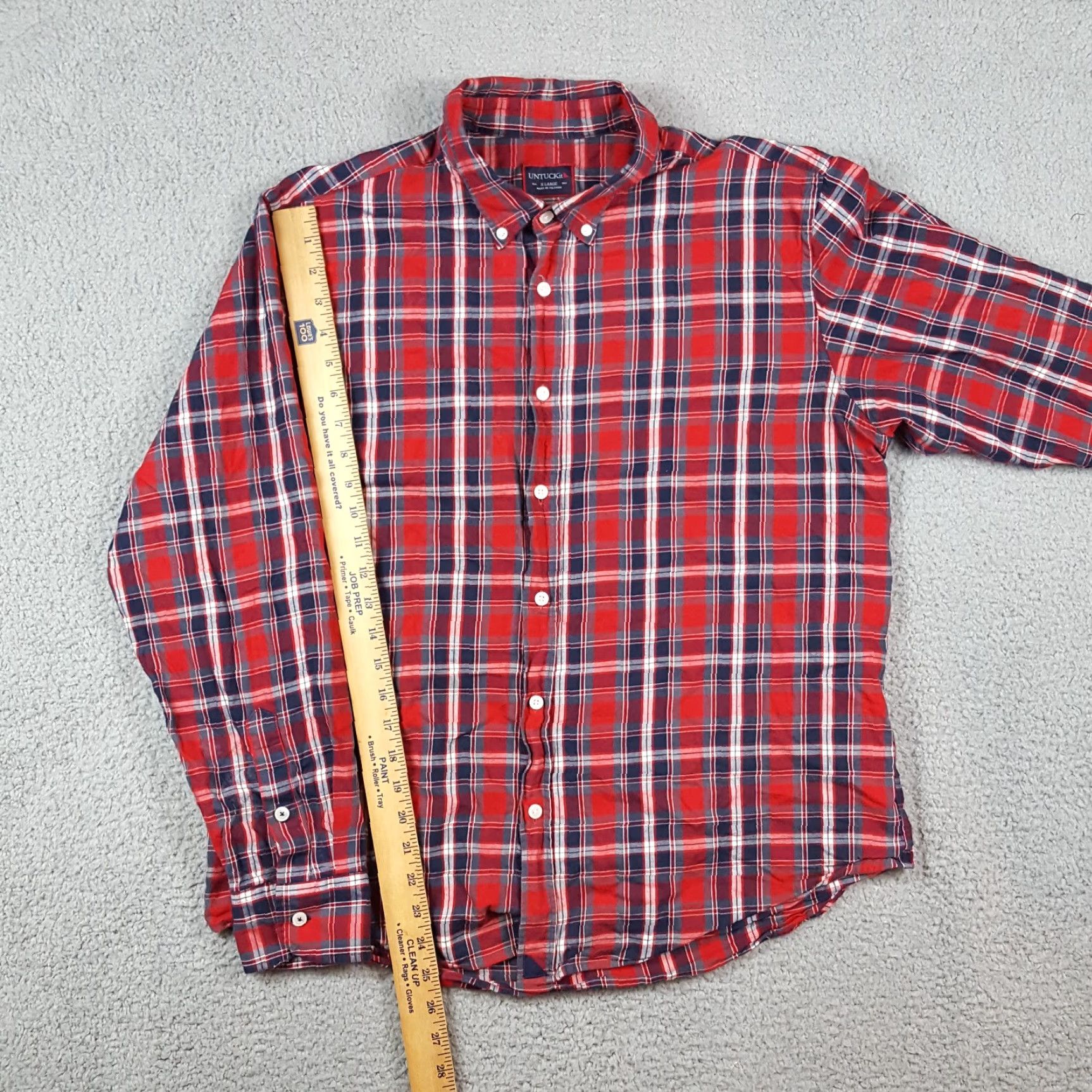 UNTUCKit VINTAGE UNTUCKit Red Plaid Flannel Shirt Men’s XL Button Up Collared Lumberjack 90s Casual Western Size US XL / EU 56 / 4 - 8 Thumbnail