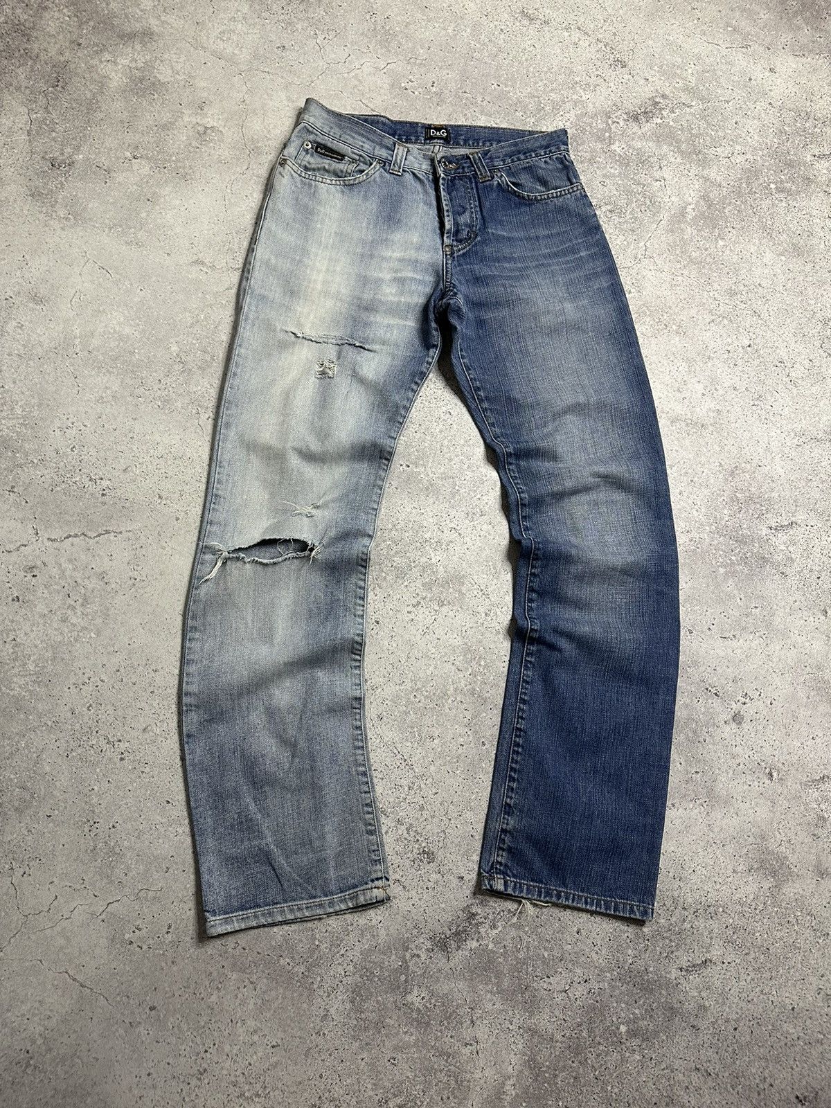 Dolce & Gabbana VTG Rare Y2K Dolce & Gabbana Two Color Distressed Pants Size US 30 / EU 46 - 12 Thumbnail