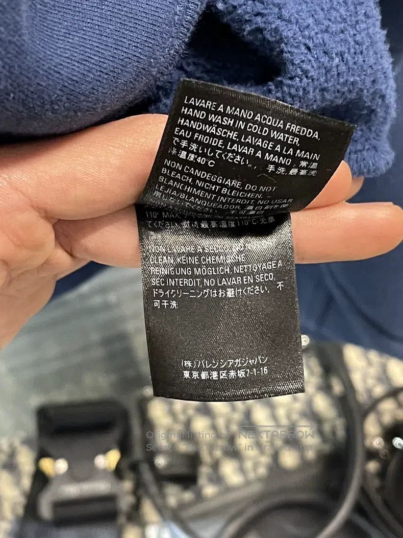 Balenciaga Balenciaga Blue Destroyed Marathon Hoodie Size US XS / EU 42 / 0 - 6 Thumbnail