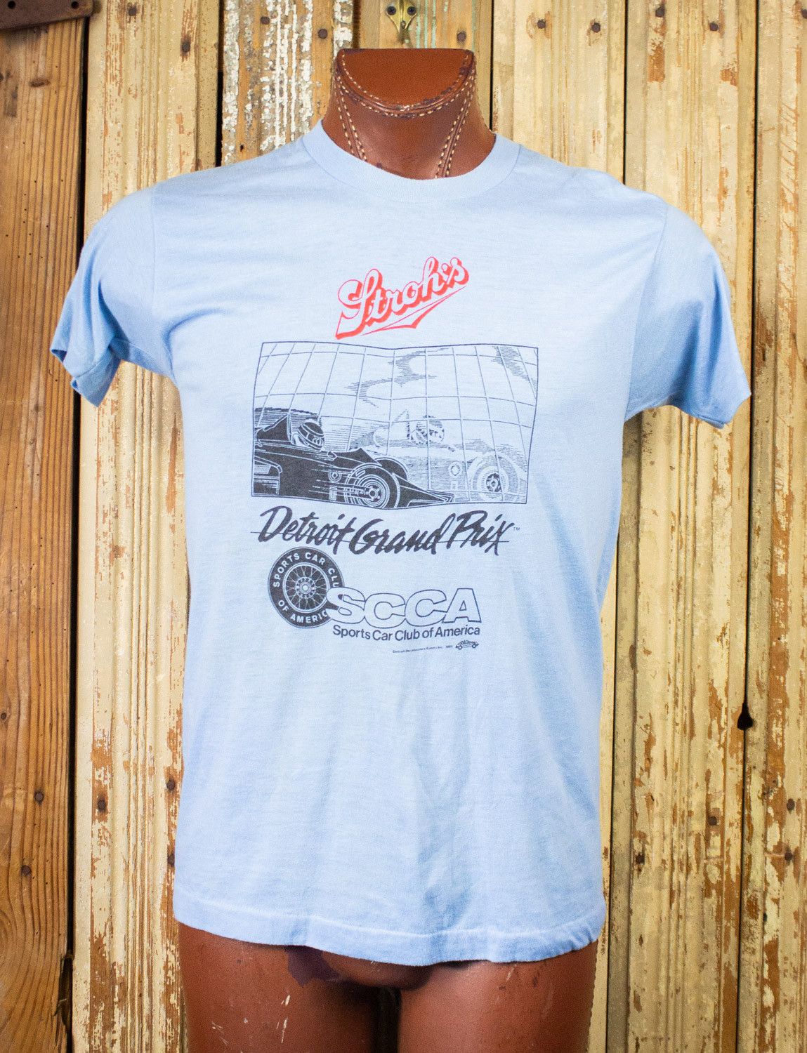 Vintage Stroh's Detroit Grand Prix F1 Racing Graphic Tee 1985 Size US M / EU 48-50 / 2 - 1 Thumbnail