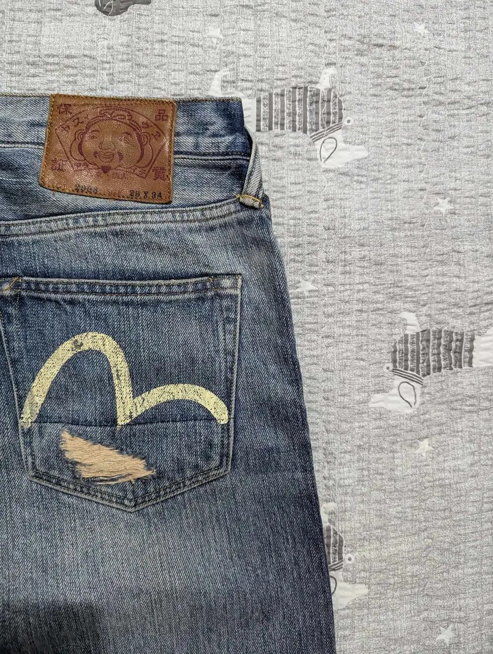 Evisu Evisu Japan Destroyed Seagull Denim Size US 29 - 3 Thumbnail