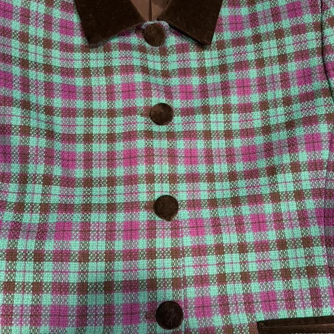 Jeremy Scott Vintage 90s Jeremy Scott Plaid Wool Padded Cropped Blazer Size US S / EU 44-46 / 1 - 2 Thumbnail