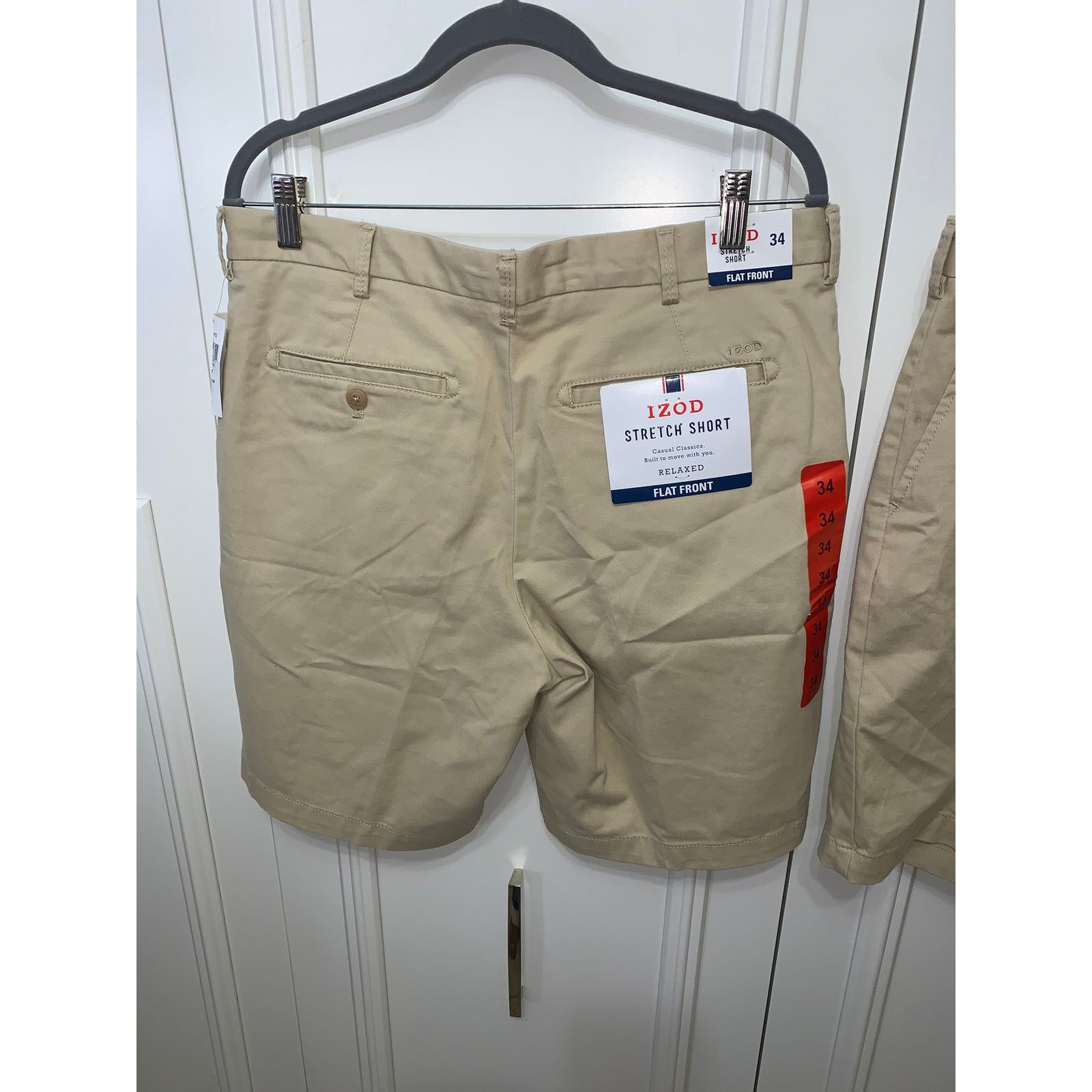 Izod NWT Set of 2 IZOD Men's Chino Shorts Size 34 Flat Front Size US 34 / EU 50 - 6 Thumbnail