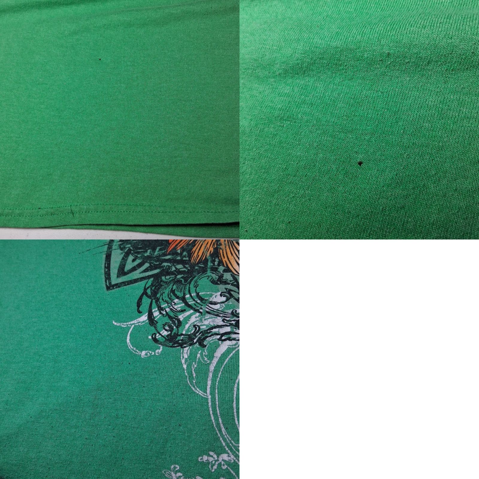 Vintage Ireland Shirt Men XL Green Celtic Cross Angel Wings Irish Y2K Graphic Work READ Size US XL / EU 56 / 4 - 9 Thumbnail