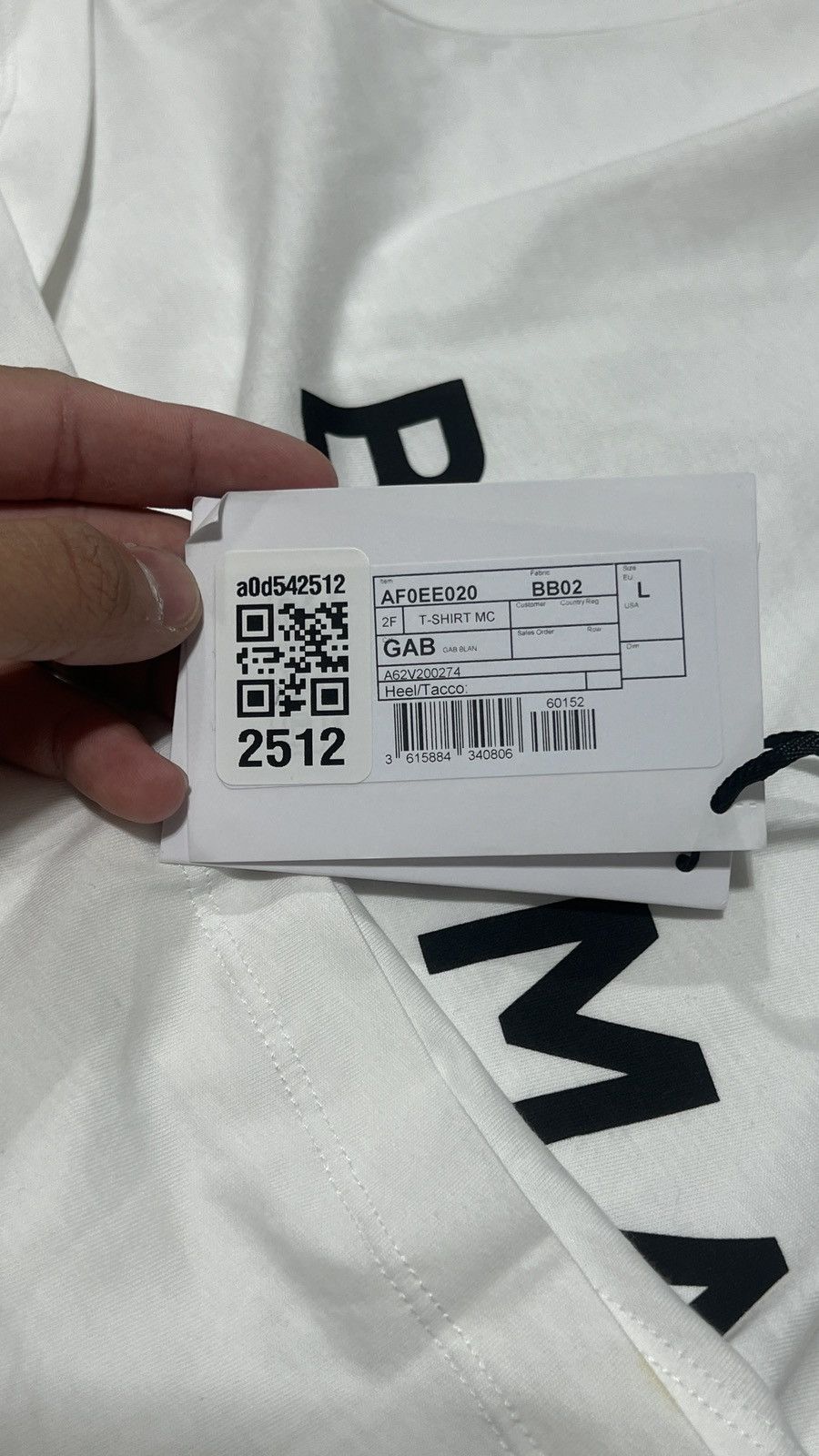 Balmain Balmain Paris White Crop Tee Size L / US 10 / IT 46 - 10 Thumbnail