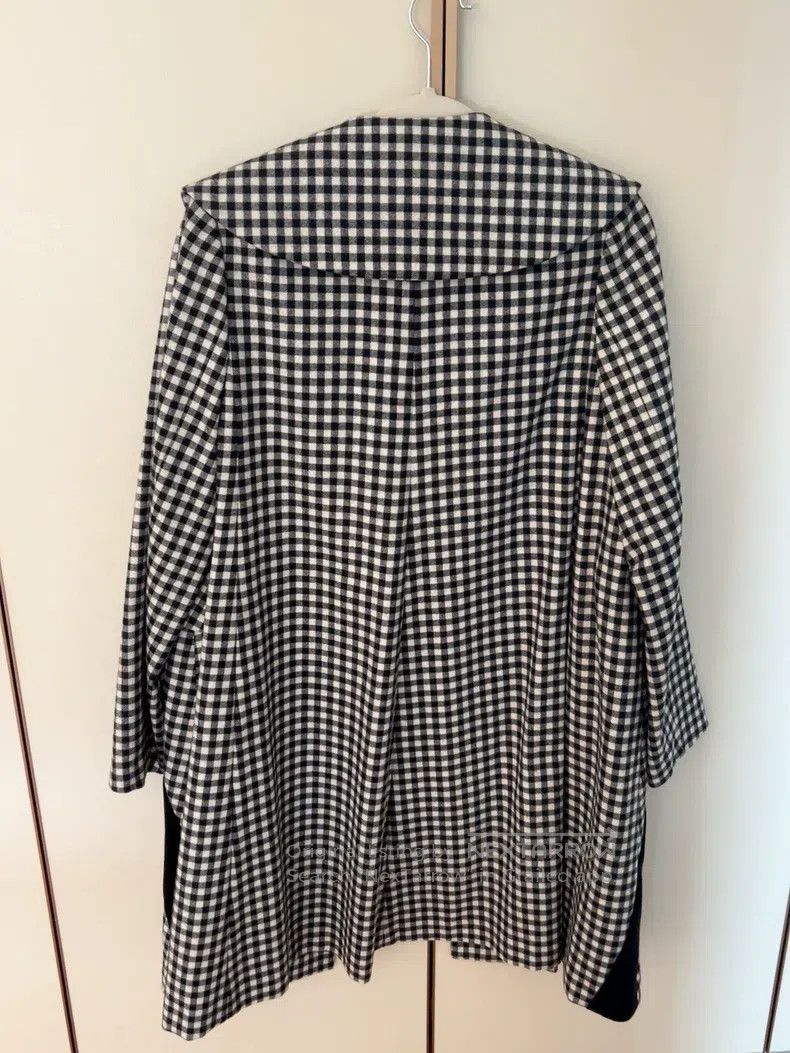 Comme des Garcons Comme Des Garcons Black and White Checkered Wool Coat Size XS / US 0-2 / IT 36-38 - 3 Thumbnail