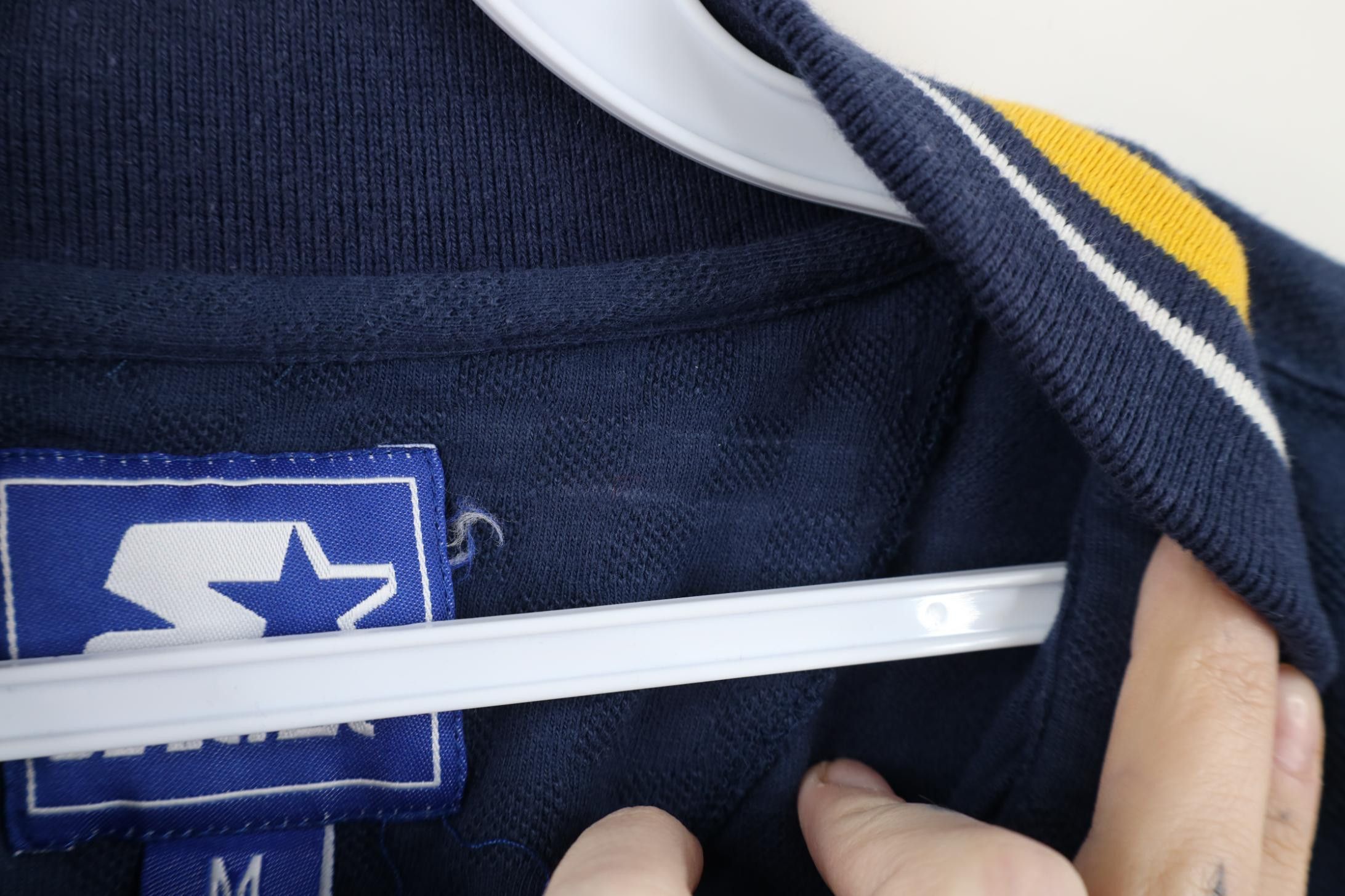 Starter Vintage 90s Starter University of Michigan Knit Polo Shirt Size US M / EU 48-50 / 2 - 10 Thumbnail