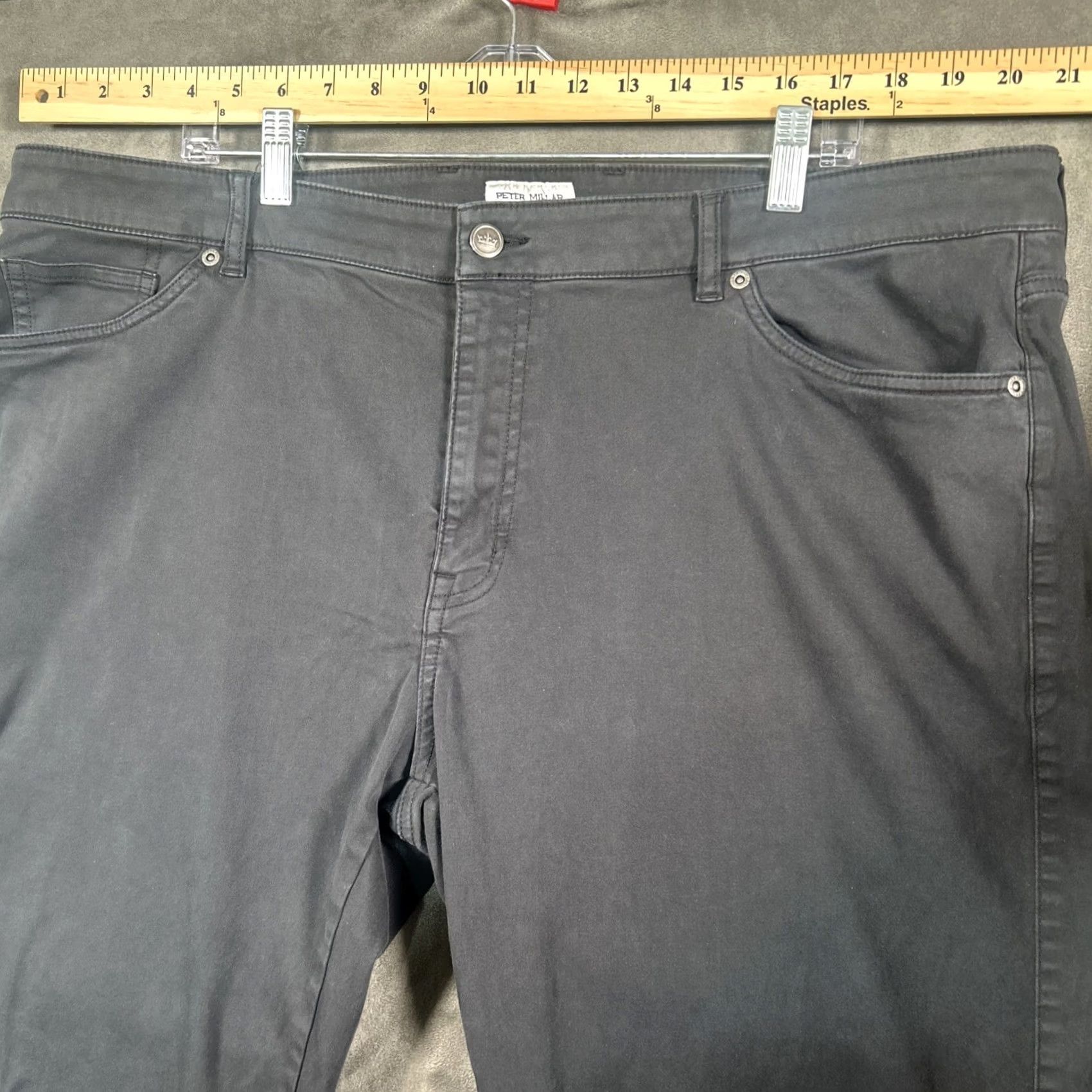 Peter Millar Peter Millar Pants Mens 42X32 Charcoal Classic Fit Sateen Chino Size US 42 / EU 58 - 3 Thumbnail
