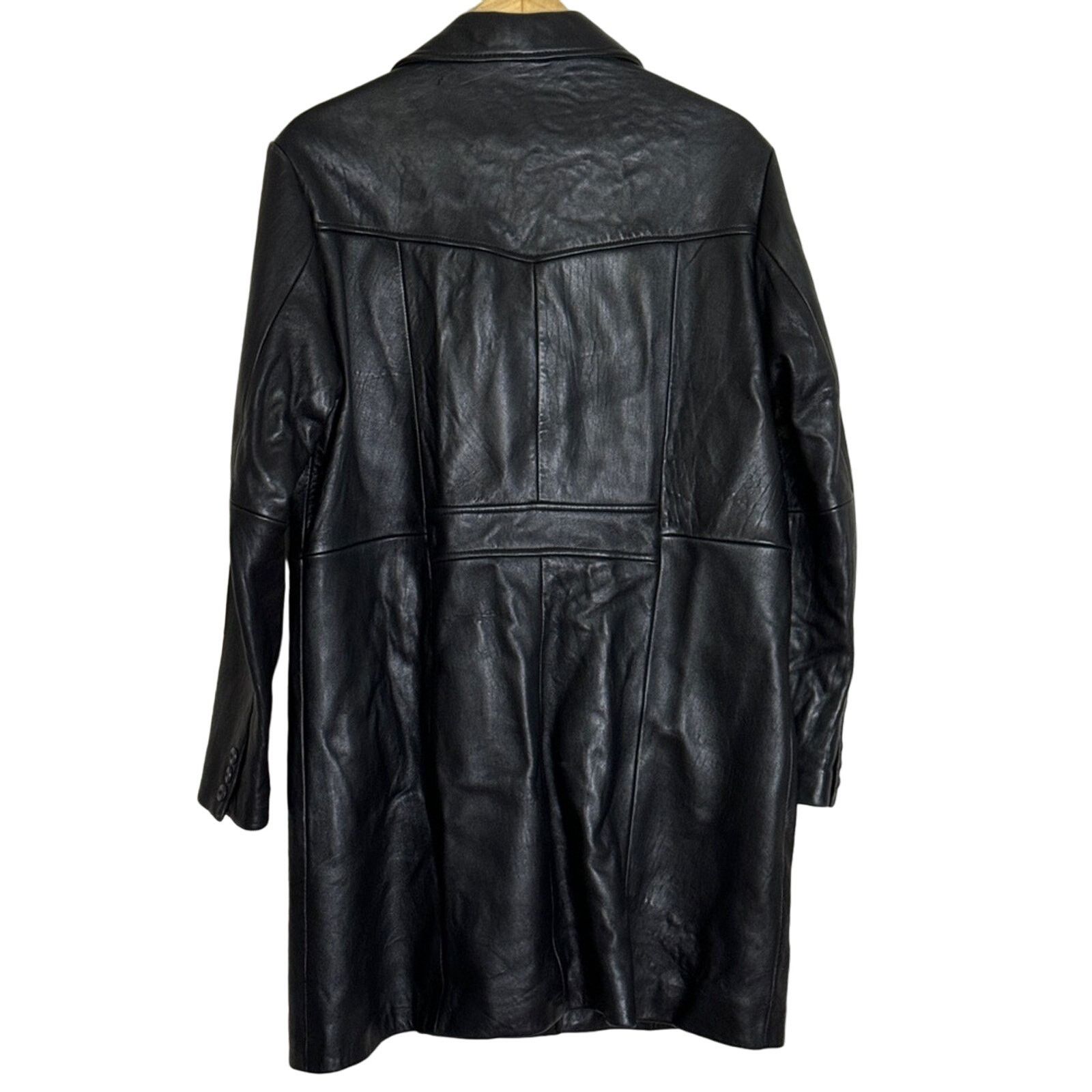 Other Excelled Collection Vintage Y2K Leather Trench Coat Size L / US 10 / IT 46 - 2 Thumbnail