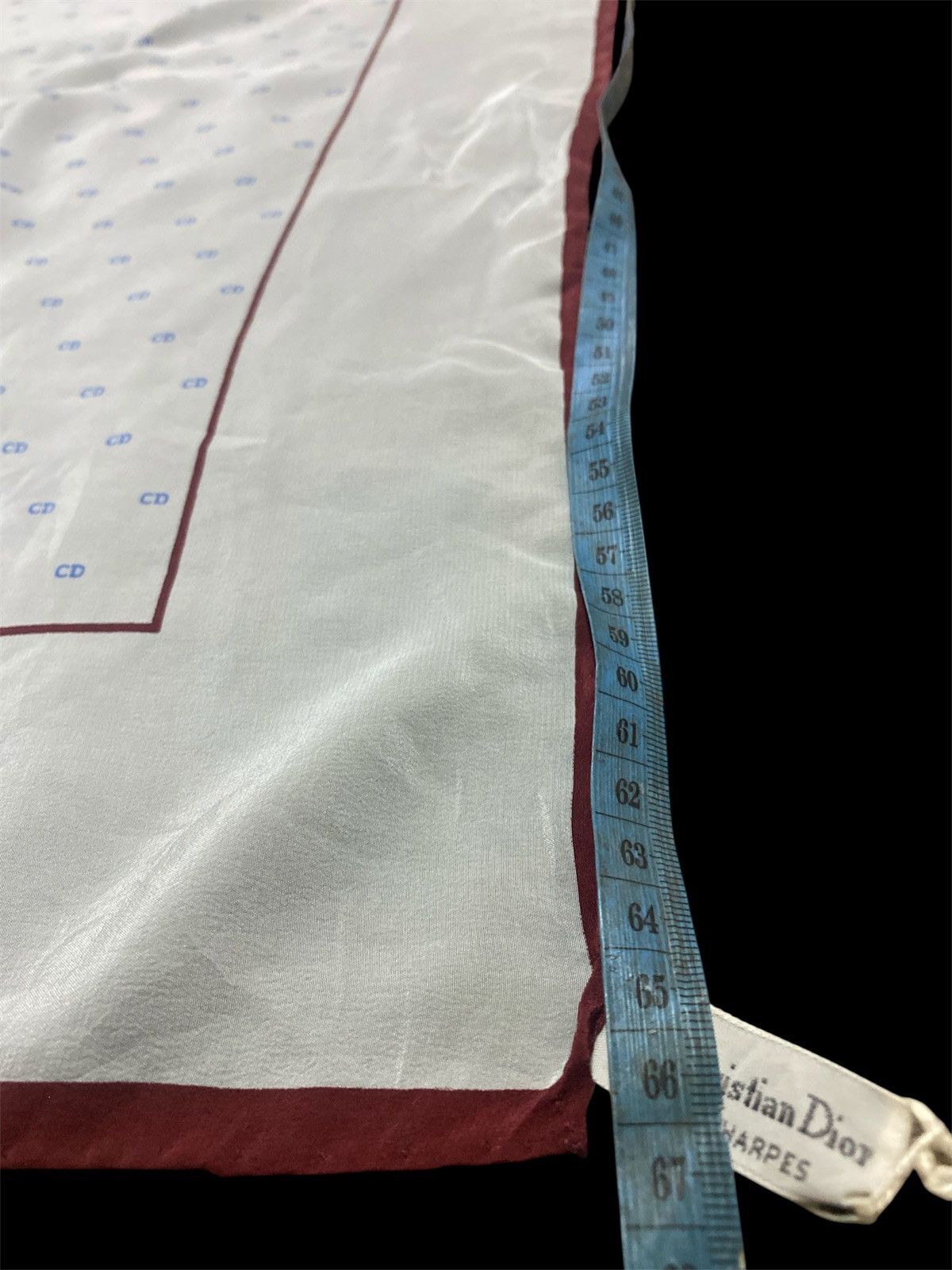 Dior NOS Vintage Christian Dior CD Monogram Silk Scarf Size ONE SIZE - 3 Thumbnail