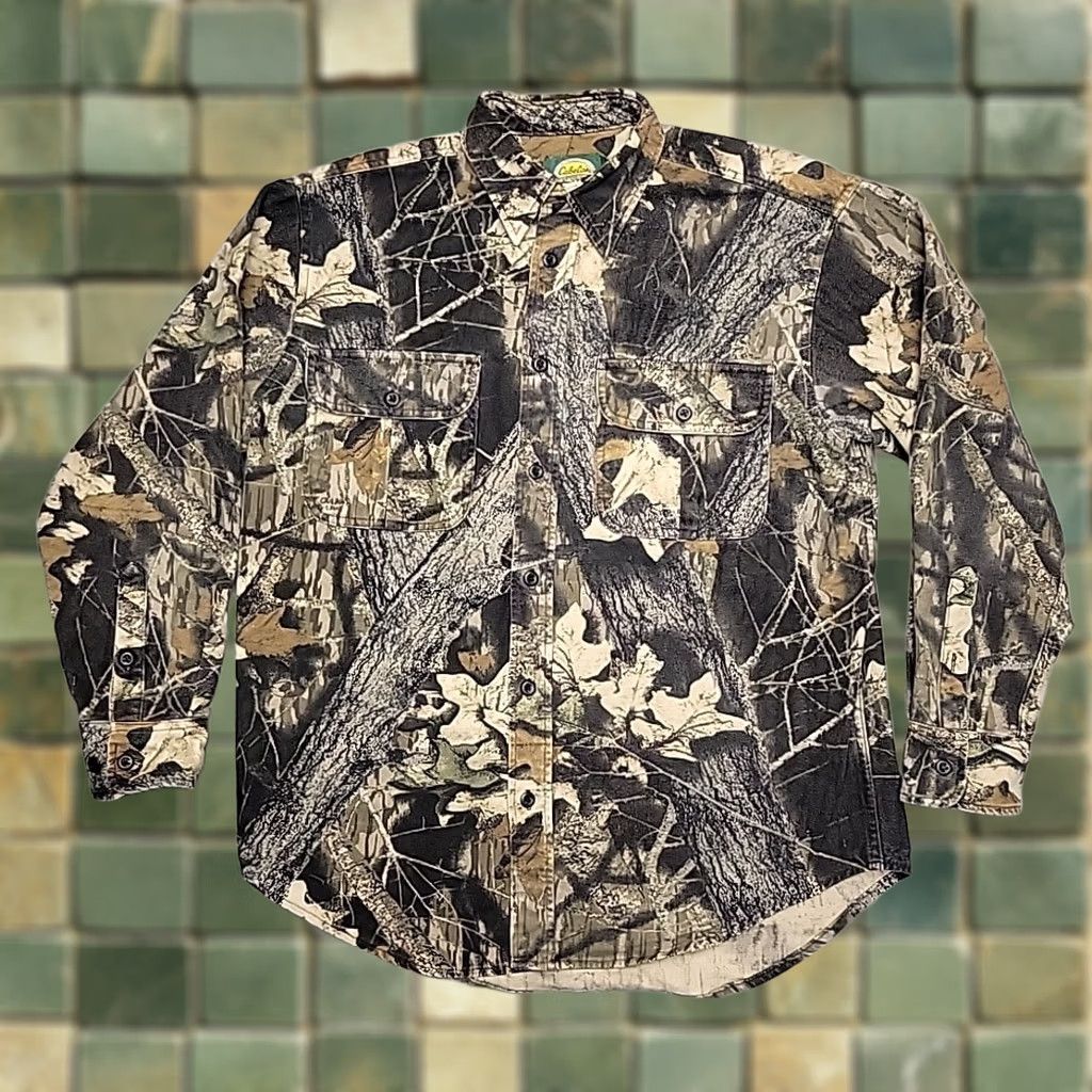 Vintage VINTAGE Cabela's Camouflage Shirt Mens M Brushed Twill Flannel Mossy Oak Break Up Shirt Mens M Brown Camouflage Pattern Button-Up Casual Outdoor USA Size US M / EU 48-50 / 2 - 1 Thumbnail