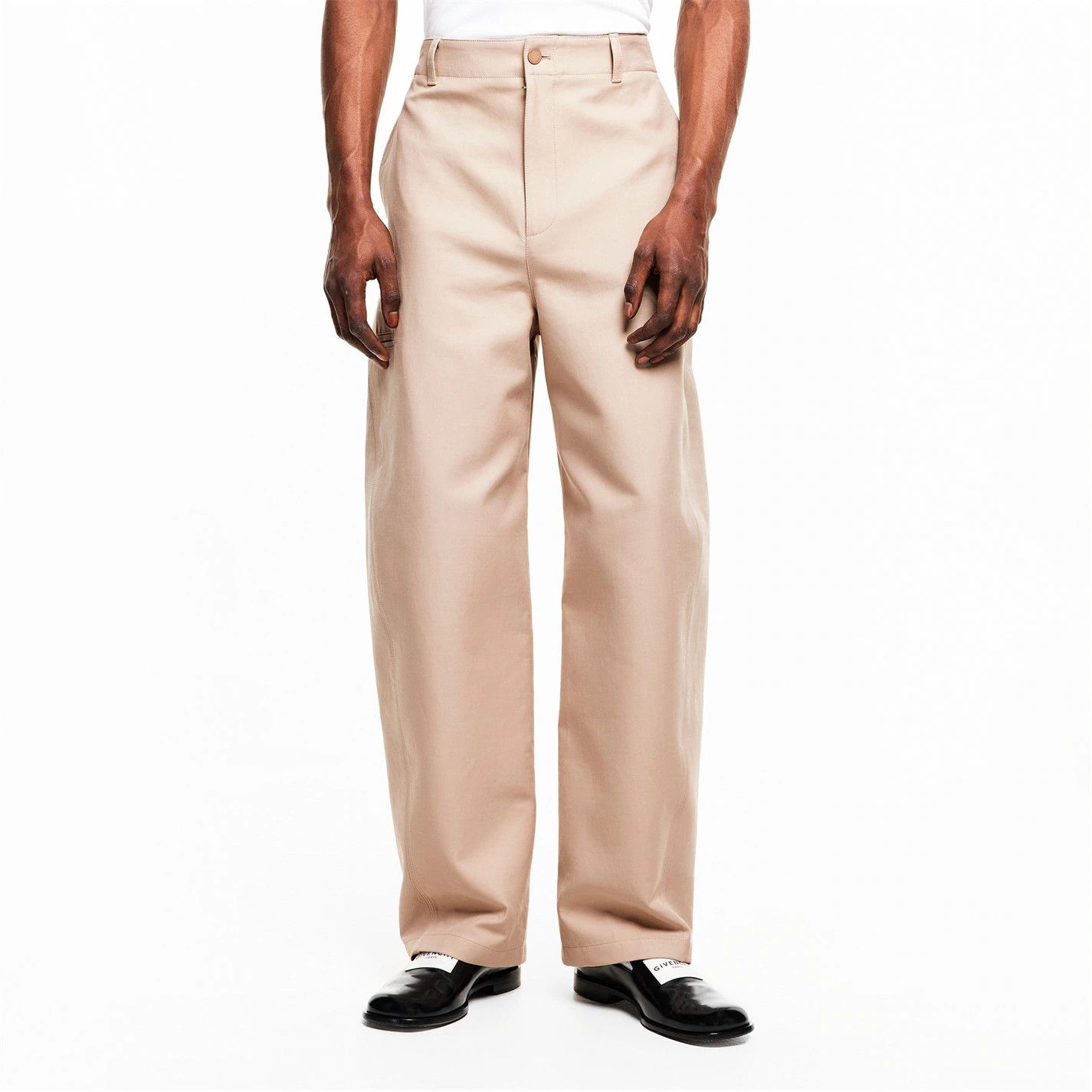 Givenchy o1g2r1mq0426 Logo Workwear Cargo Trousers in Beige Size US 30 / EU 46 - 3 Thumbnail