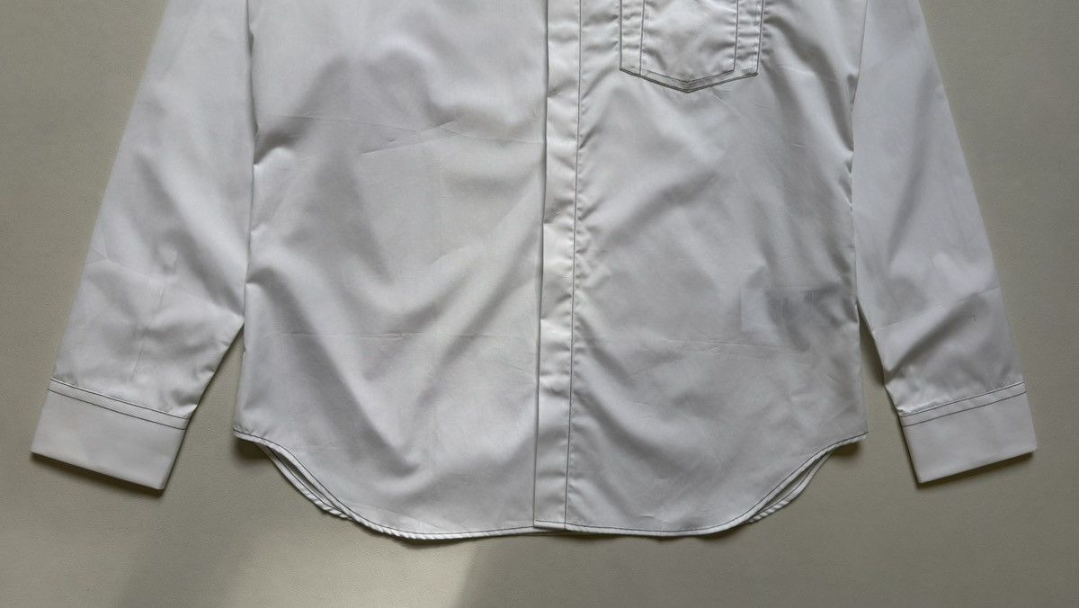 Maison Margiela S/S 18 White Cotton Contrast Stitch Shirt Size US L / EU 52-54 / 3 - 9 Thumbnail