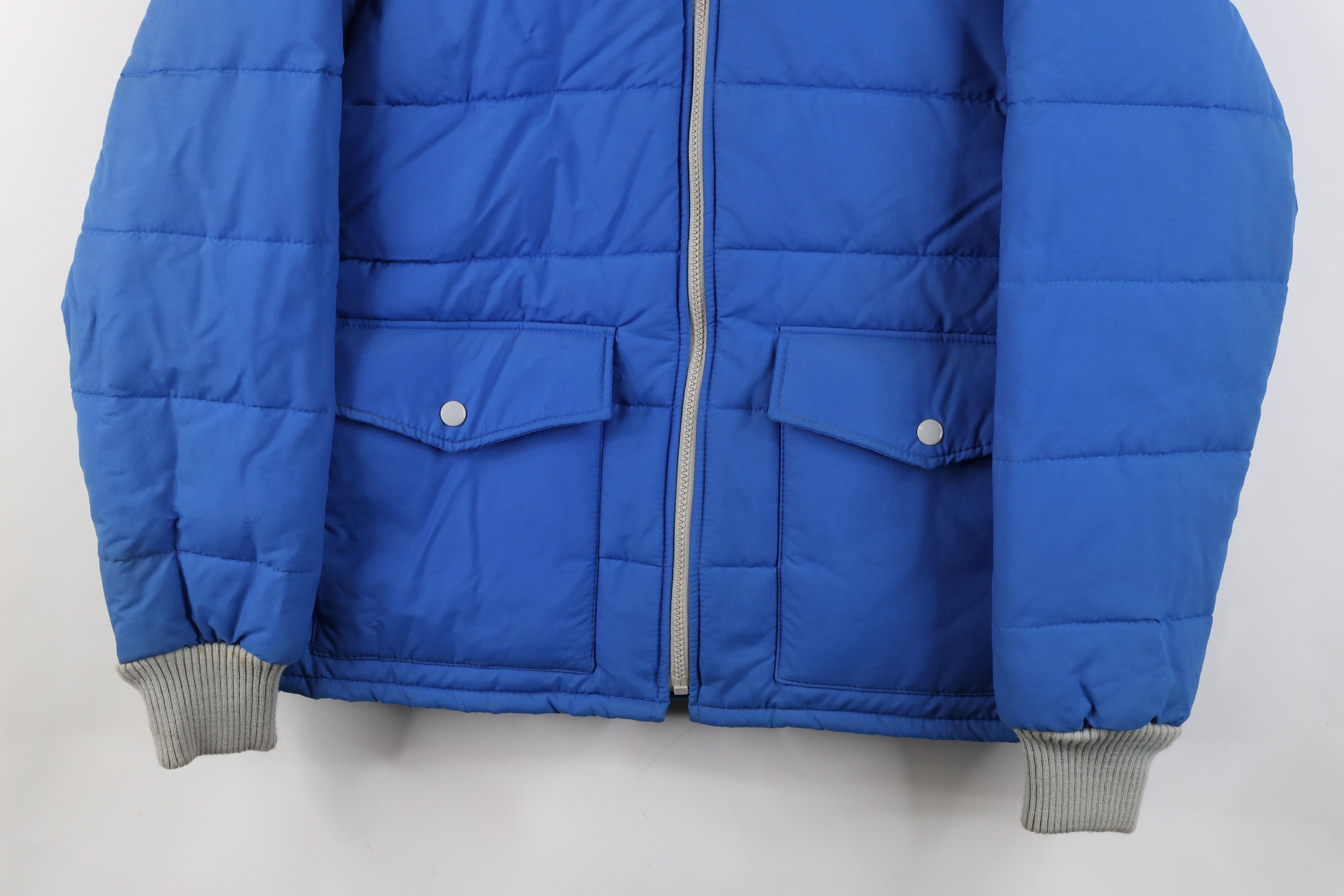 Vintage Vintage 70s Streetwear Full Zip Puffer Jacket Royal Blue Size US XXL / EU 58 / 5 - 3 Thumbnail