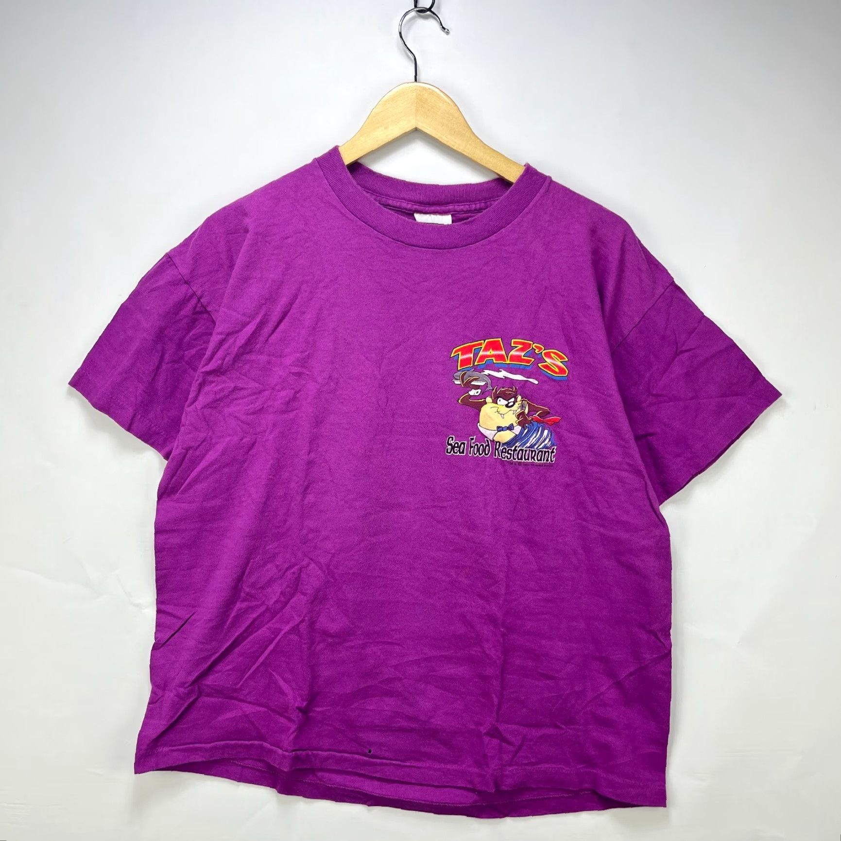 Vintage VINTAGE 90s Taz Looney Tunes Single Stitch Shark T-Shirt Large Size US L / EU 52-54 / 3 - 6 Thumbnail