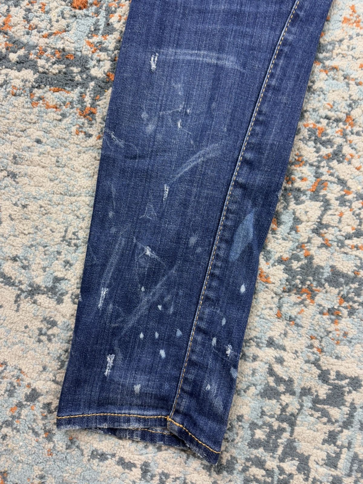 Designer × Dsquared2 × Vintage Vintage y2k Dsquared2 distressed paint splatter washed denim Size US 32 / EU 48 - 10 Thumbnail