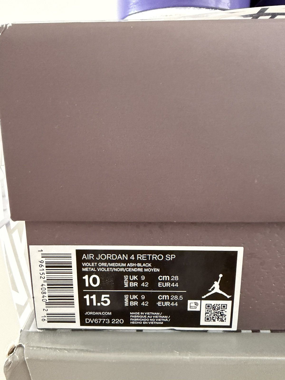 Jordan Brand Jordan 4 Retro A Ma Maniére violett Erz Size US 10 / EU 43 - 8 Thumbnail