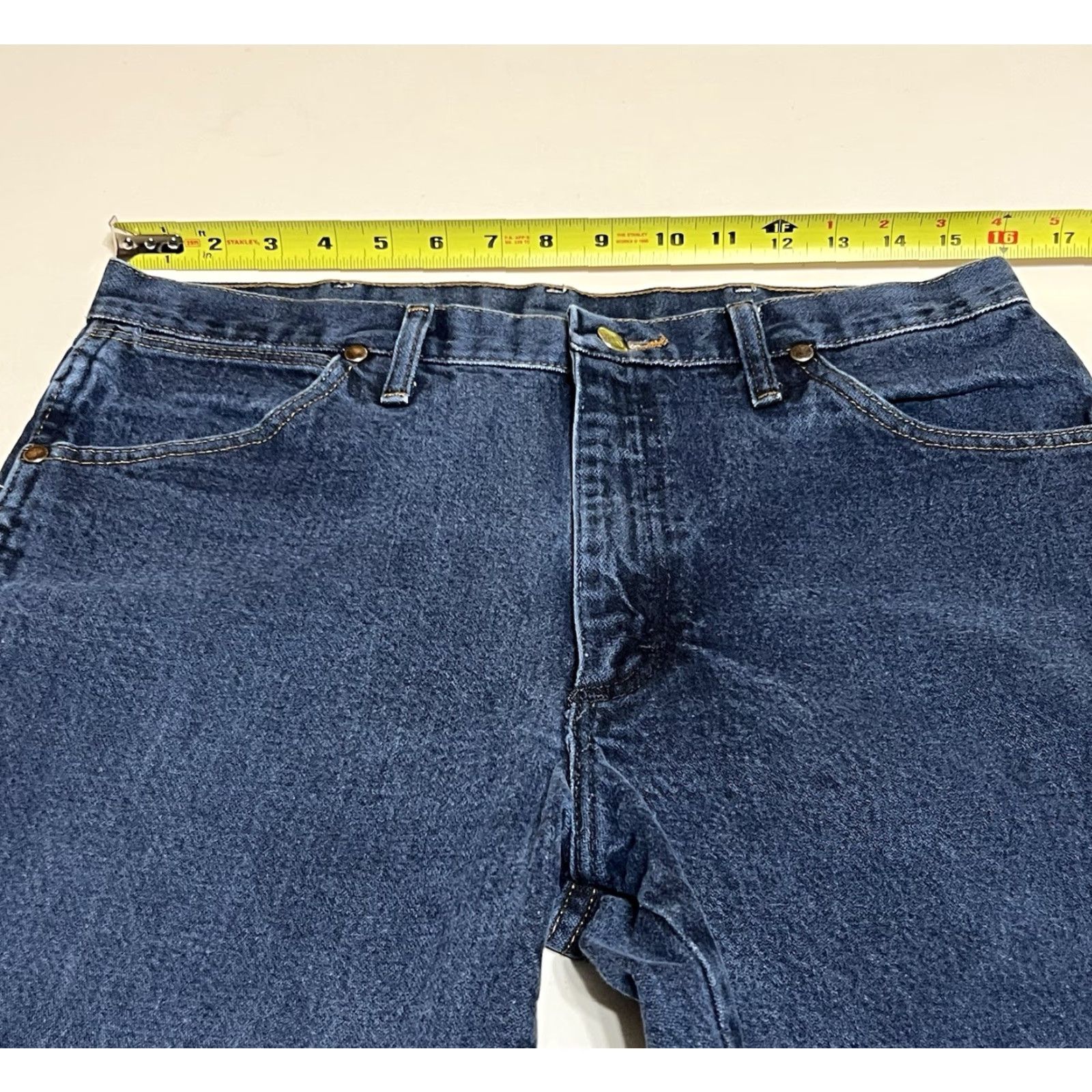 Wrangler Wrangler Jeans Silver Edition Blue Denim 32x29 Regular Men Cowboy Western 933 Straight Logo Pockets Zip Button Mid Rise 9323SEDD Size US 32 / EU 48 - 3 Thumbnail