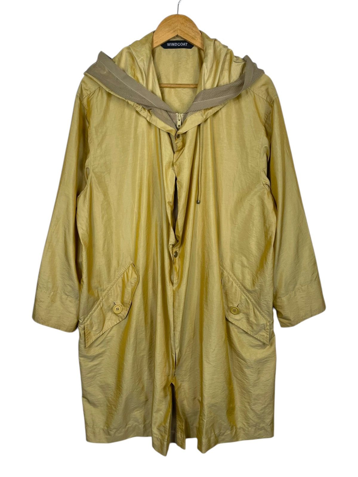 Issey Miyake × Vintage 💥70s WINDCOAT BY ISSEY MIYAKE NYLON HOODIE LONG JACKET Size US M / EU 48-50 / 2 - 1 Thumbnail
