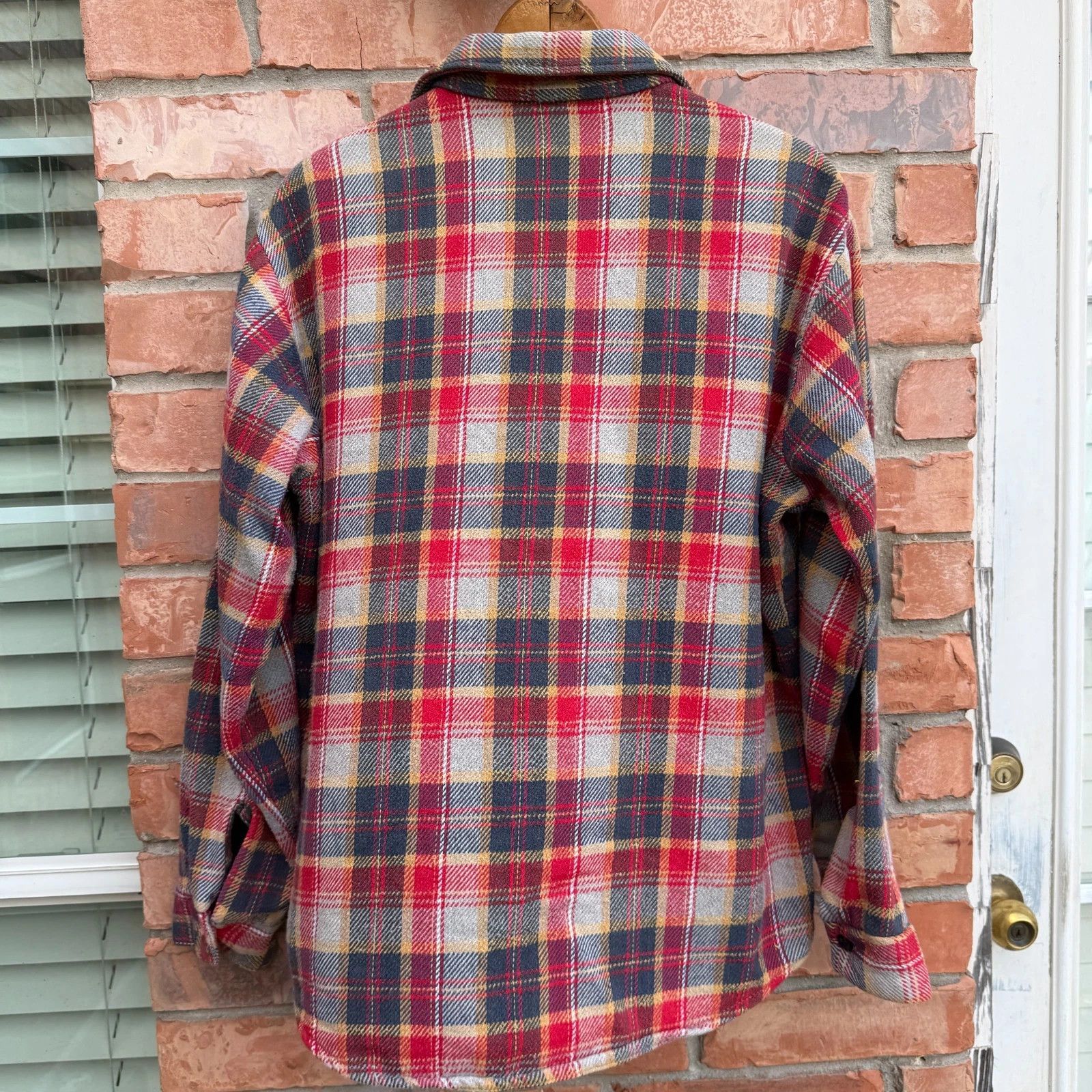 Other Sears Sportswear 1970s Heavy Cotton Plaid Flannel Shirt Size US L / EU 52-54 / 3 - 3 Thumbnail