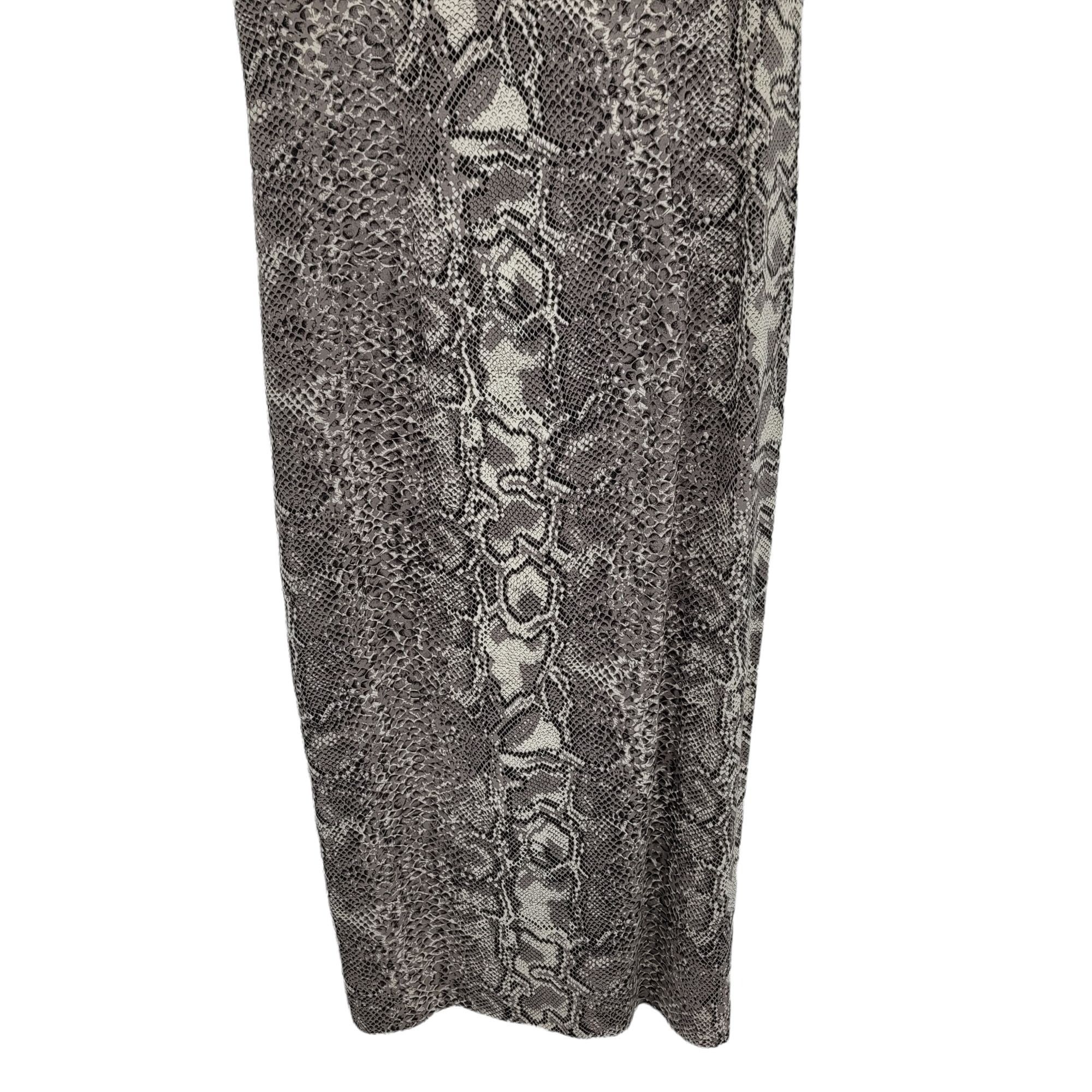 Taiga Vtg 90's Taiga Tank Midi Dress Sz S Gray Snake Sleeveless Sc Size XS / US 0-2 / IT 36-38 - 5 Thumbnail