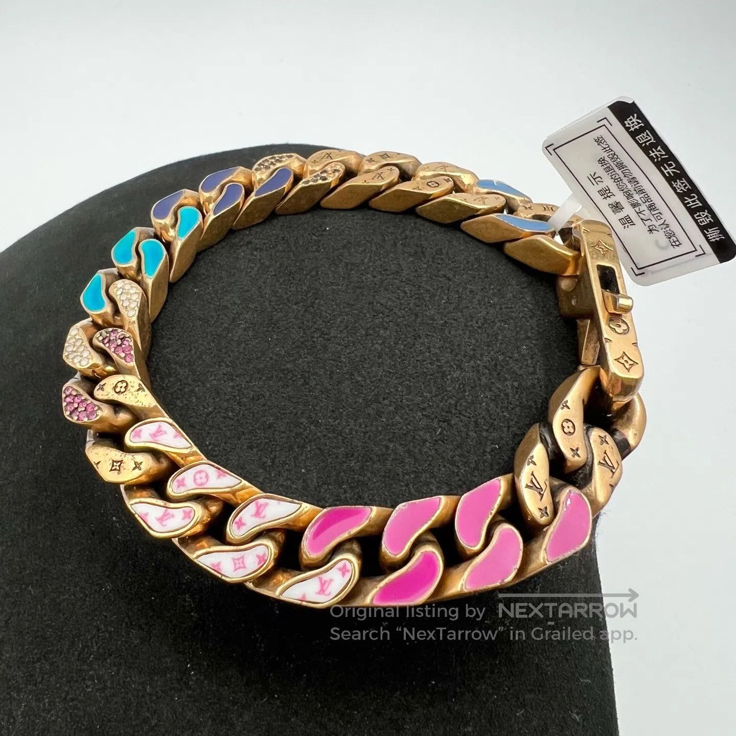 Louis Vuitton Louis Vuitton sizeM Enamel gradient Cuban chain Size ONE SIZE - 3 Thumbnail