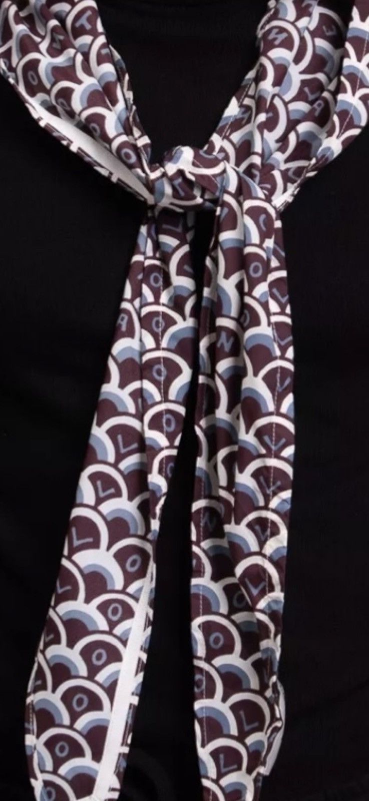 Valentino Headscarf in Blue & Brown
