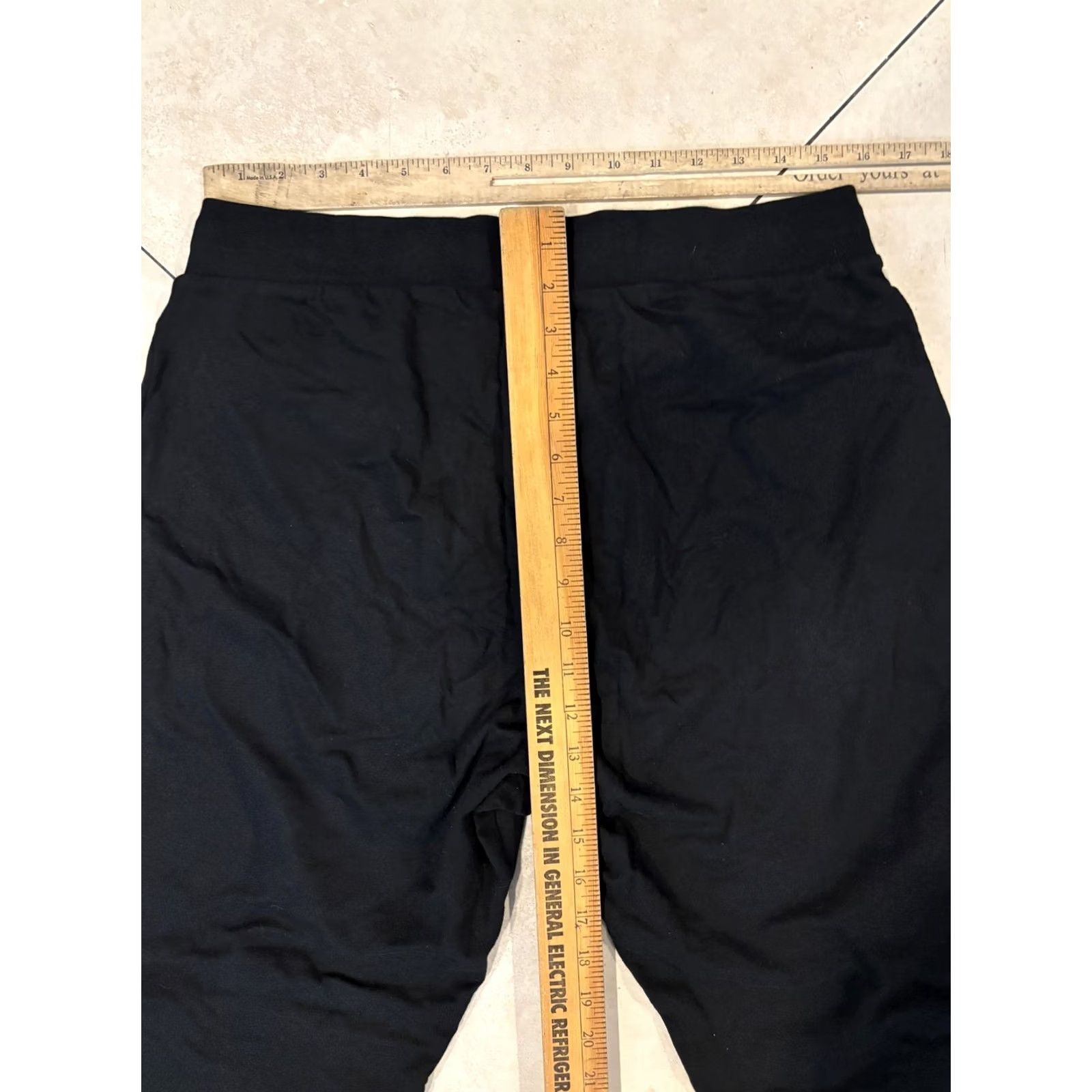 Vintage BOSS Sweatpants Mens XL Black Tapered Joggers Lounge Athletic Pants Pull On Ribbed Cuffs White Logo 29in Inseam Drawstring Regular Waist Size US 36 / EU 52 - 5 Thumbnail