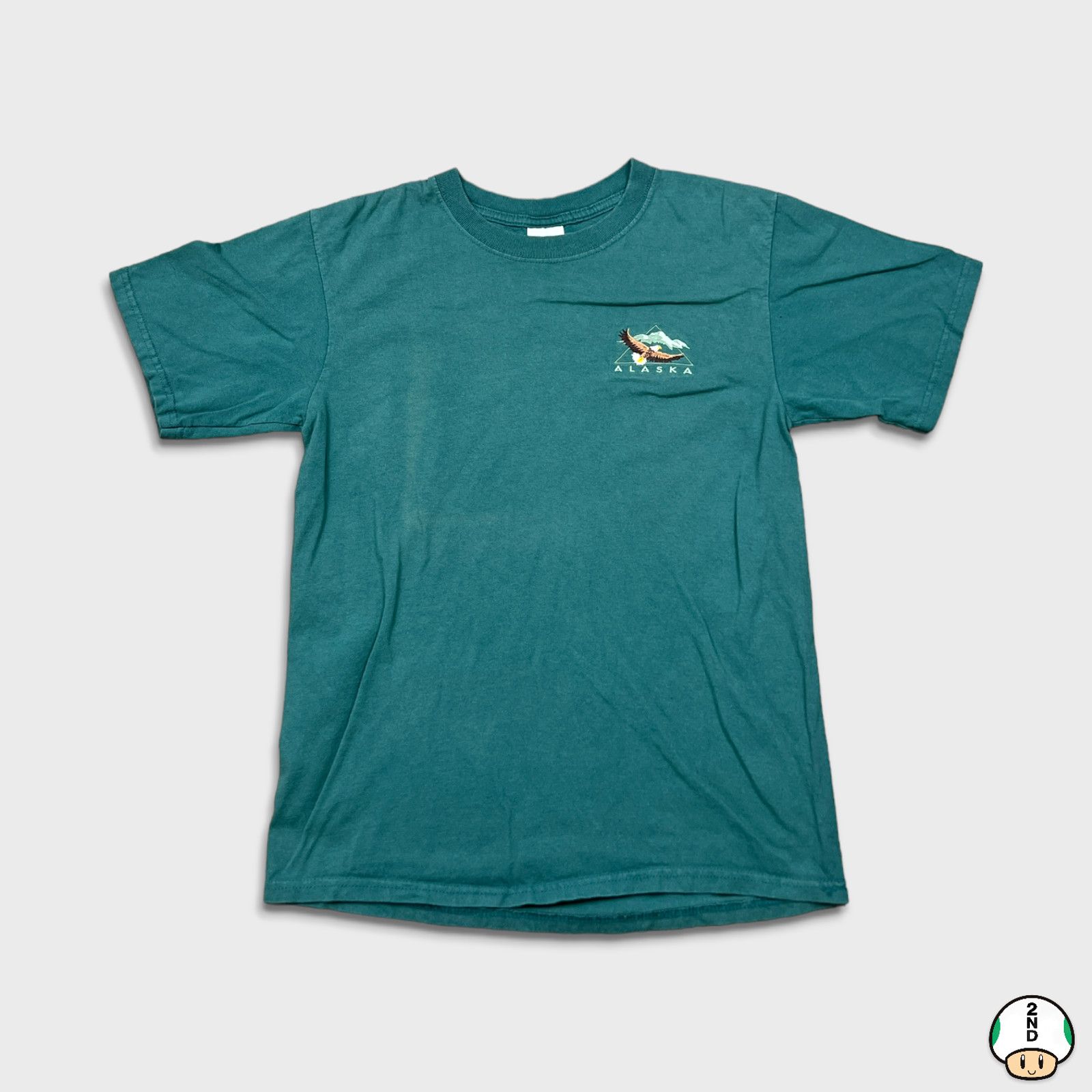 VTG 90s Anvil Alaska Eagle T Shirt Medium Faded Animal Tee