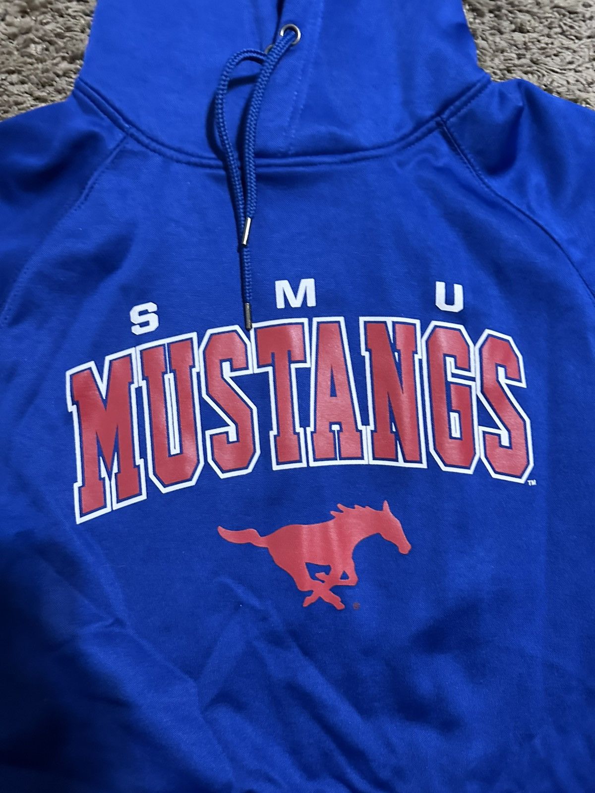 NCAA Vintage SMU Mustangs “triple blue” hoodie 00s size medium Size US M / EU 48-50 / 2 - 2 Thumbnail