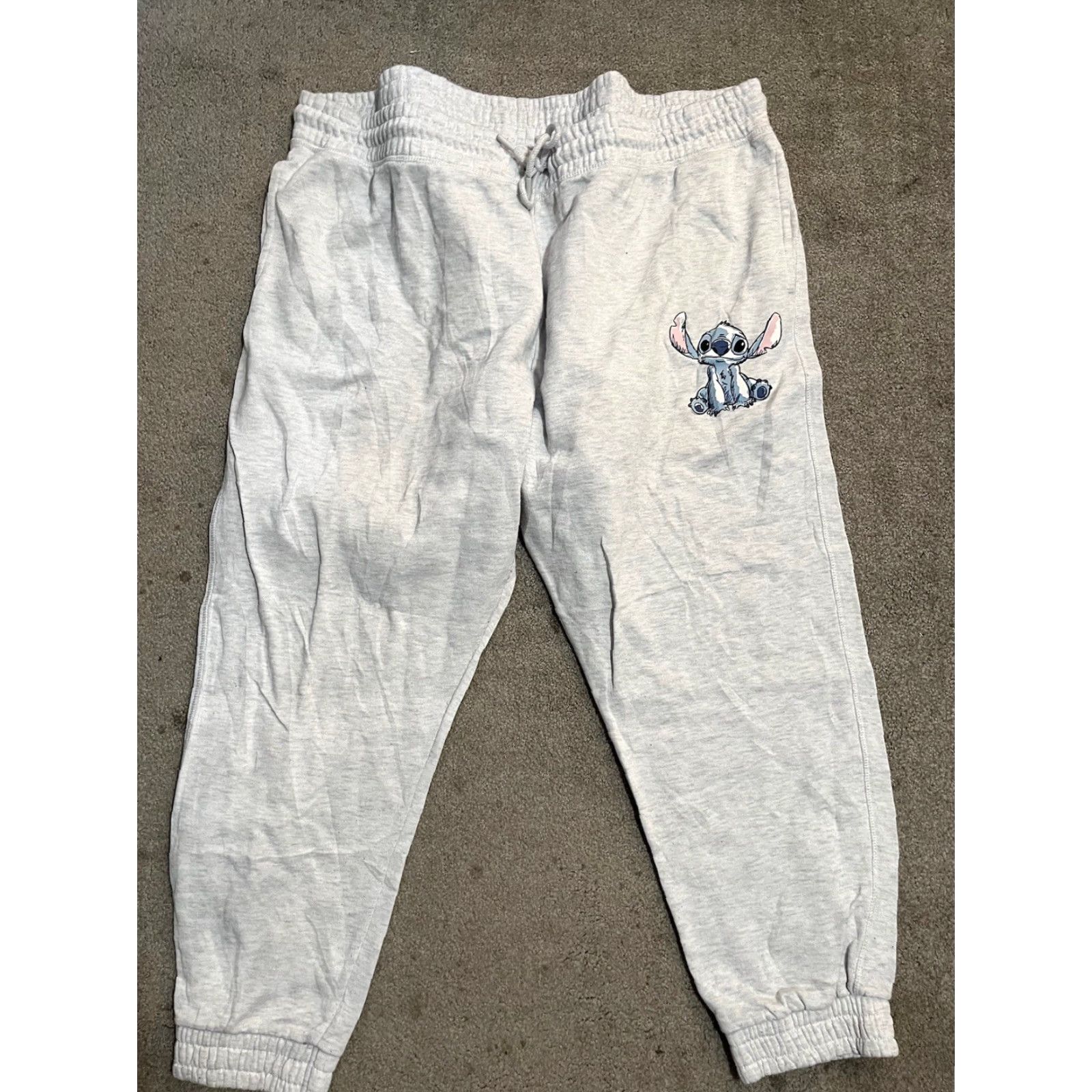 Disney Disney Lilo & Stitch Jogger Women 2XL Gray Unique Graphic Print Sweatpants Tapered Waist Size 40" / US 18 - 2 Thumbnail