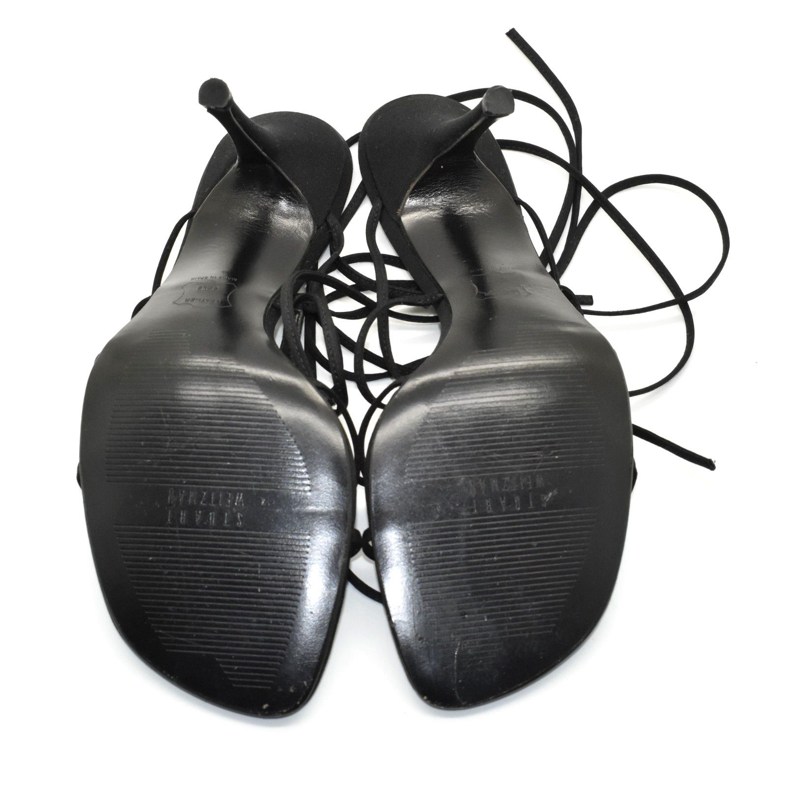 Stuart Weitzman STUART WEITZMAN Black Peau Strappy Heels Sandals Size 10M Size US 10 / IT 40 - 6 Thumbnail