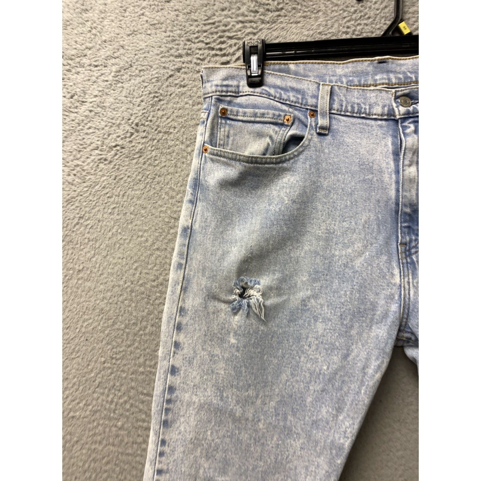 Levi's Levi’s Jeans Mens 36x32 Regular Fit Straight Leg Denim Blue Cotton Zip Pockets 0577 Signature Logo Size US 36 / EU 52 - 2 Thumbnail