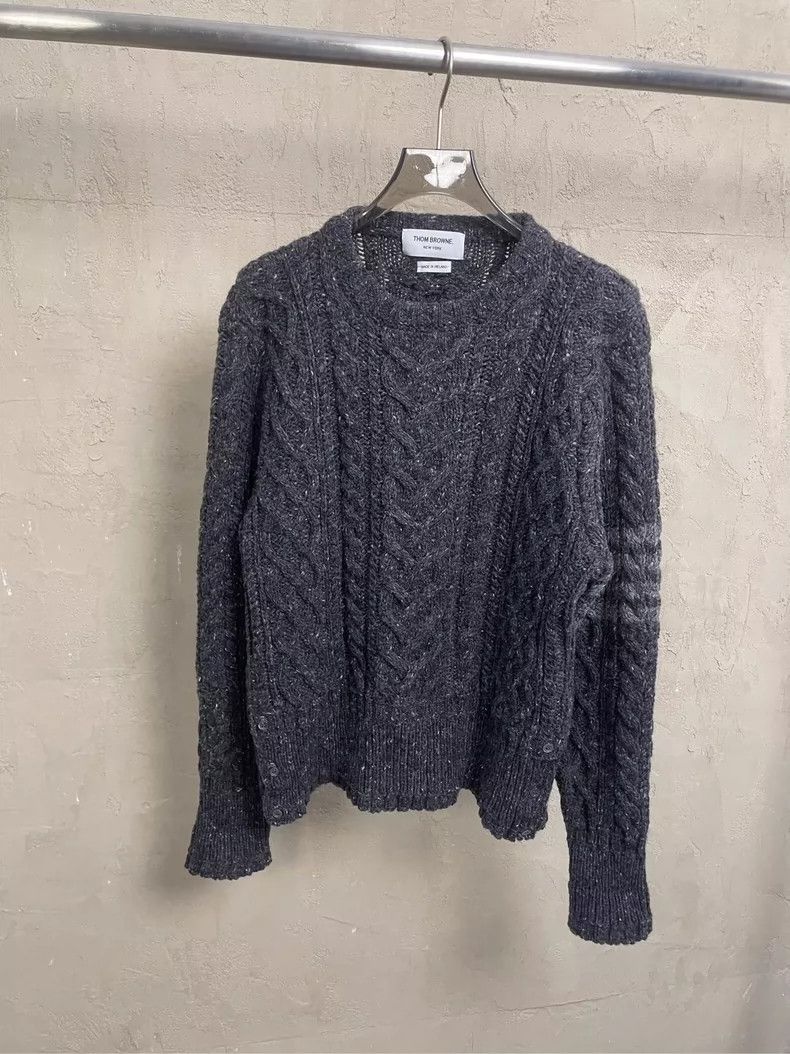 Thom Browne Thom Browne size2 Wool horse hair round neck sweater Size US M / EU 48-50 / 2 - 1 Thumbnail