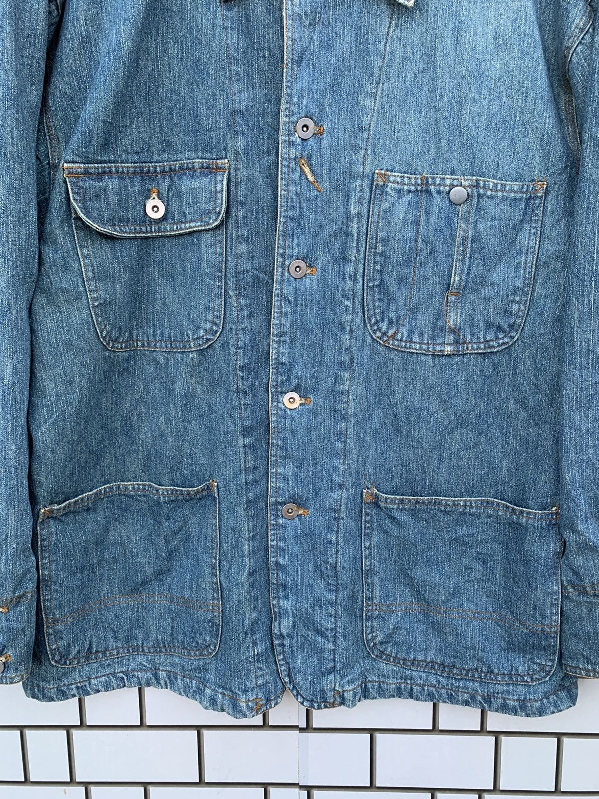 Indigo × Japanese Brand × Vintage Vintage Japanese Brand Nepuca Workwear Denim Jacket Size US L / EU 52-54 / 3 - 7 Thumbnail