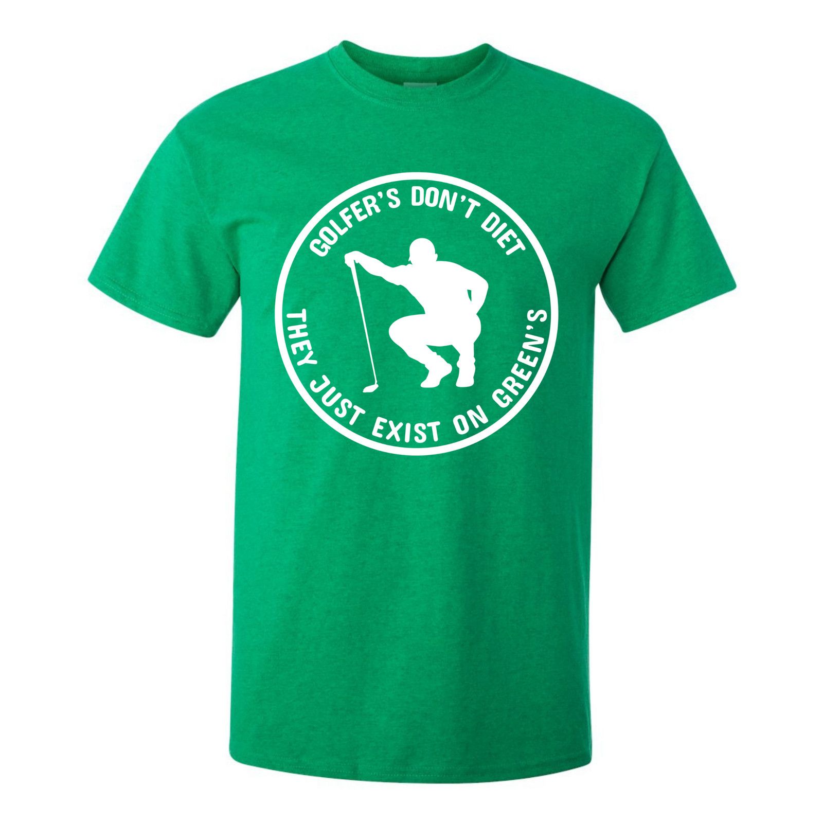 Gildan Golfers Don't Diet Greens Funny Man Golfer Kneeling T-Shirt Size US L / EU 52-54 / 3 - 15 Thumbnail