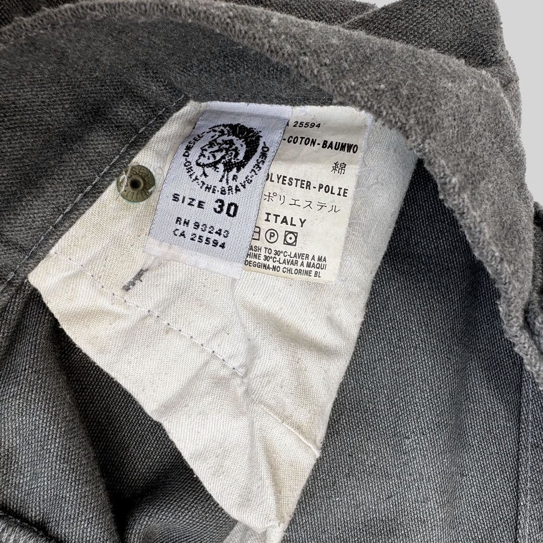 Diesel × Vintage Diesel 1990 90s Vintage W30 L32 Grey Designer Pants Trousers Size US 30 / EU 46 - 4 Thumbnail