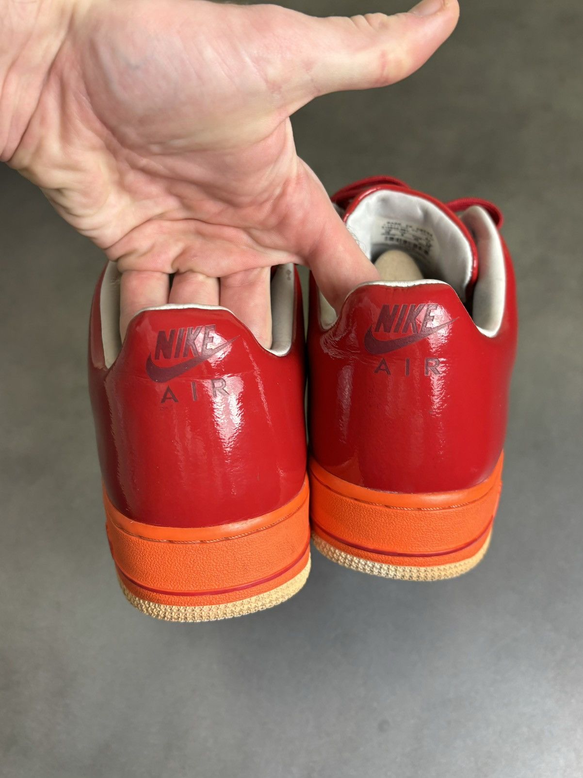 Nike × Supreme × Vintage 2006 Nike Air Force 1 Supreme Seamless Patent Leather VNTG Size US 10 / EU 43 - 9 Thumbnail