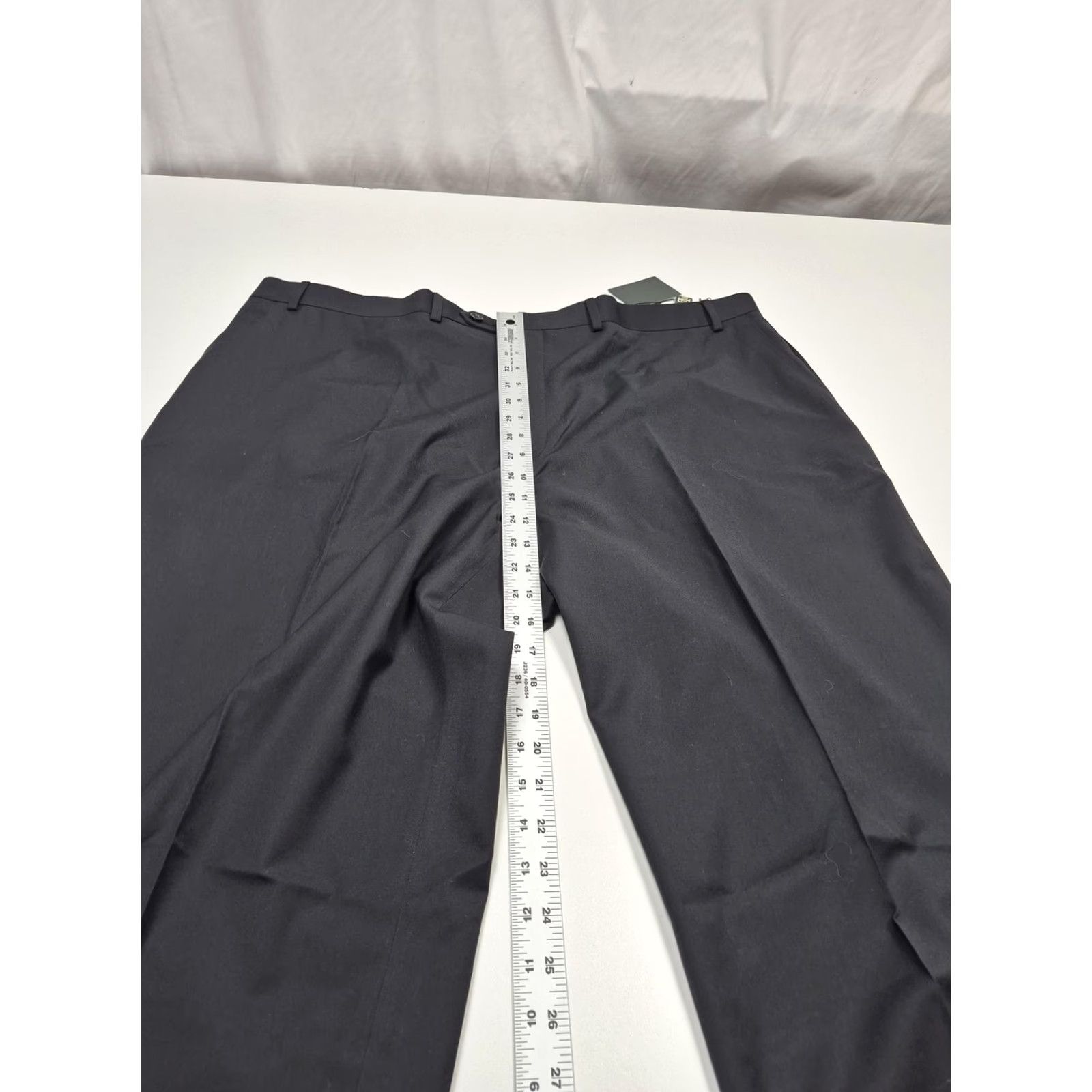 Ralph Lauren Lauren Ralph Lauren Dress Pants Mens 46 Waist Black Polyester Rayon Flat Front NWT Size US 30 / EU 46 - 7 Thumbnail