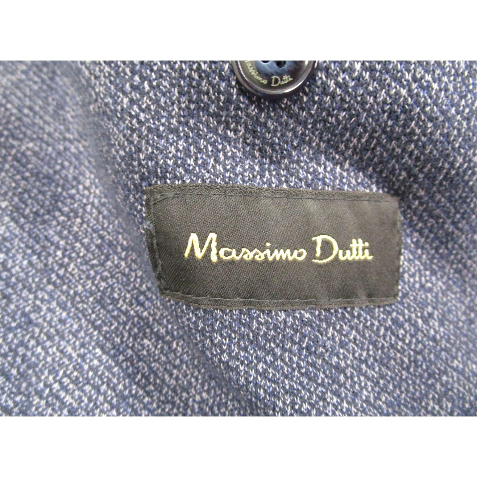 Massimo Dutti Massimo Dutti Mens Blazer Sport Coat Jacket Casual Blue Cotton Patch Pocket Single-Breasted Notch Lapel 40 Regular Mens Size 40R - 2 Thumbnail