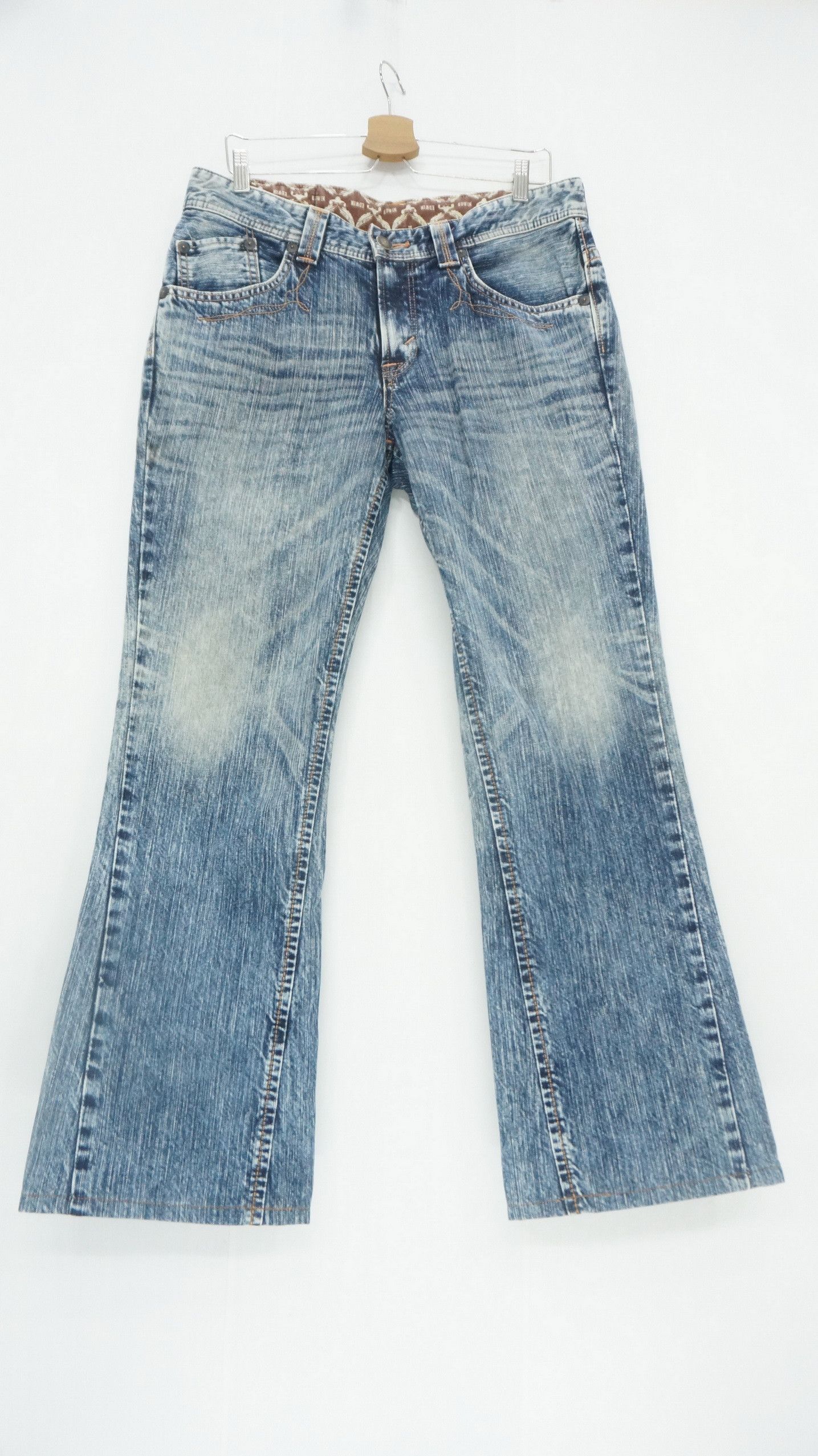 Edwin 🔥 Edwin Exclusive Vintage XVS EXV1878 Flared Bootcut Jeans Size US 34 / EU 50 - 2 Thumbnail