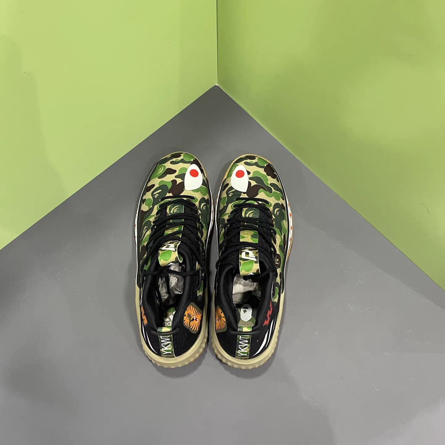 Bape BAPE x adidas Dame 4 Green Shark Basketball Shoes K15 Size US 9 / EU 42 - 7 Thumbnail