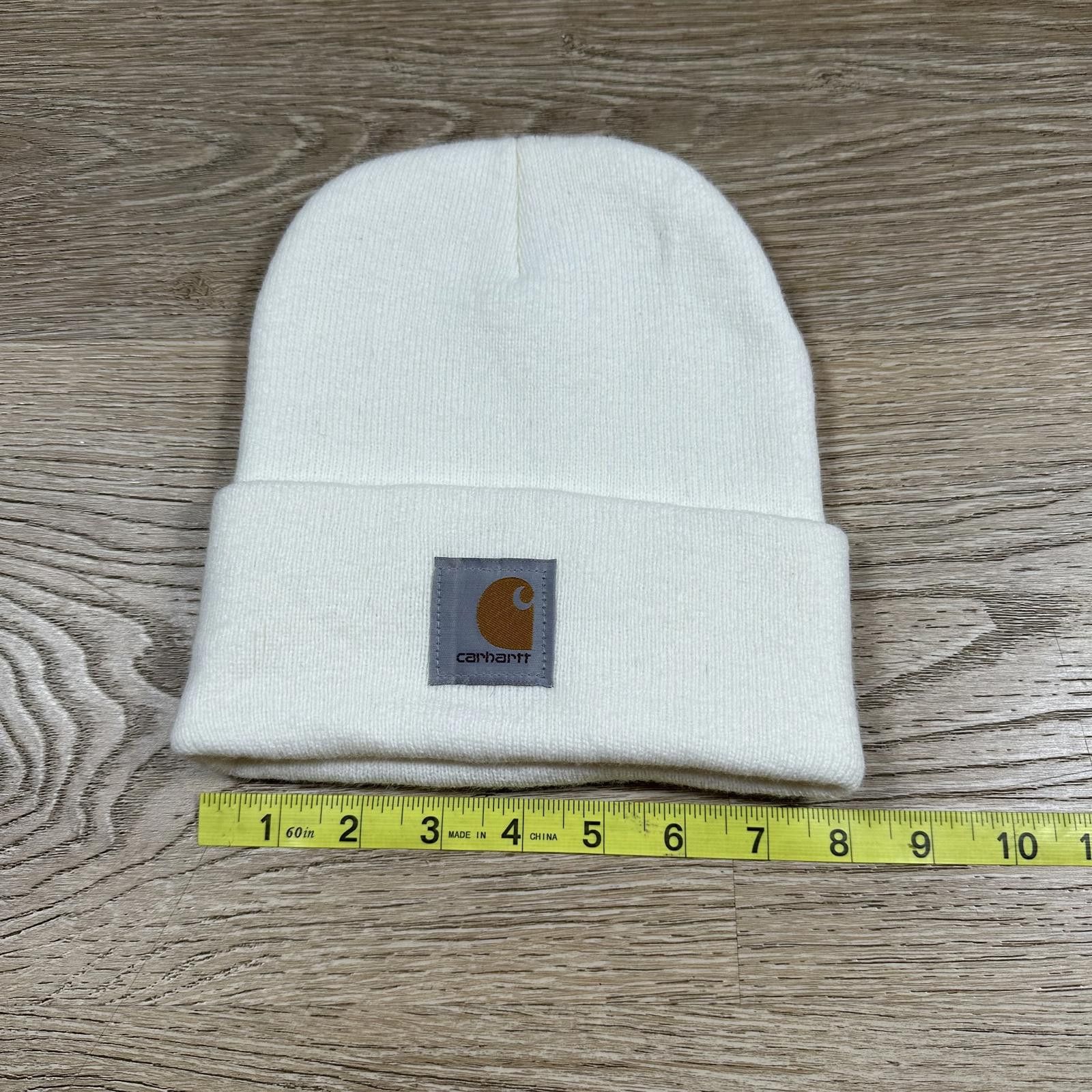 Carhartt Carhartt Unisex Beanie One Size White Knit Warm Winter Hat Size ONE SIZE - 6 Thumbnail