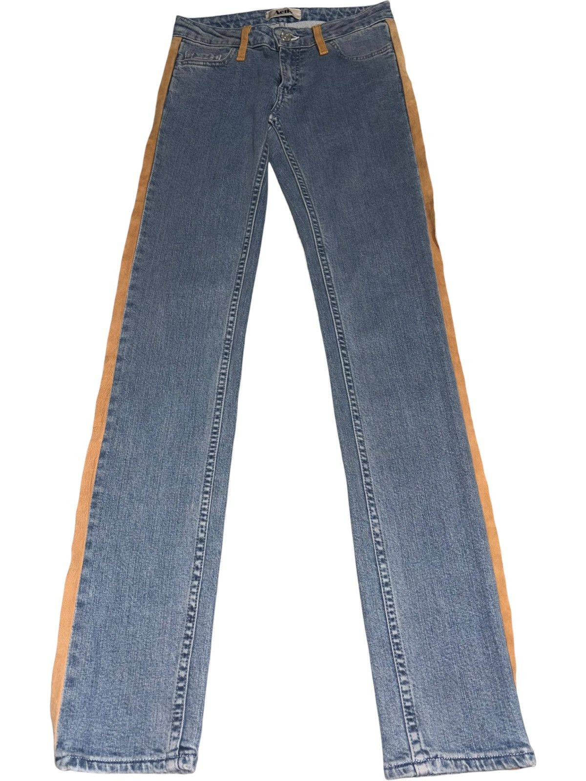 Acne Studios SS10 Acne Kex Biker Leather Strip Jeans Denim Patchwork west Size US 28 / EU 44 - 2 Thumbnail