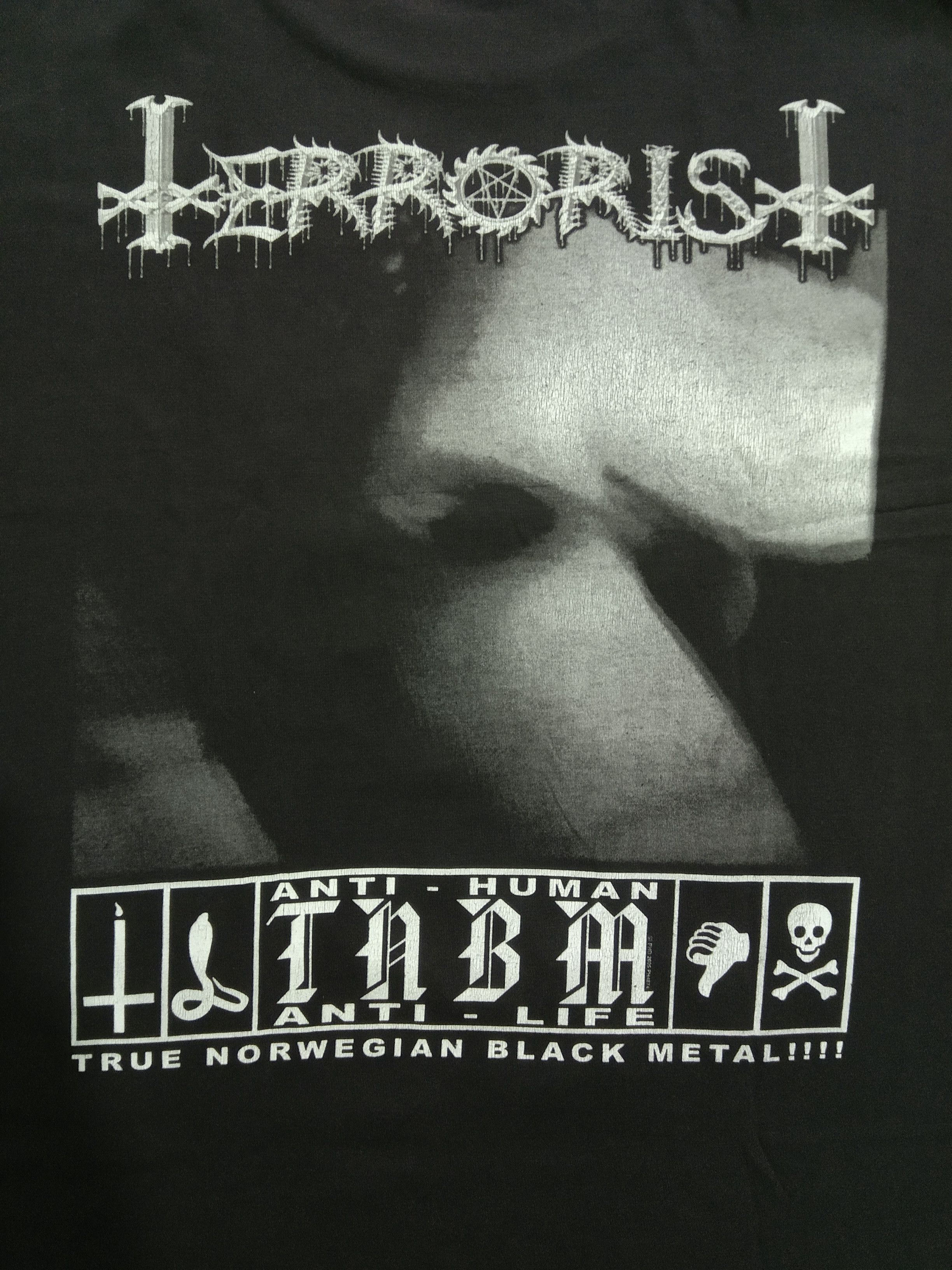 Band Tees × Vintage NATTEFROST terrorist Size US XL / EU 56 / 4 - 4 Thumbnail